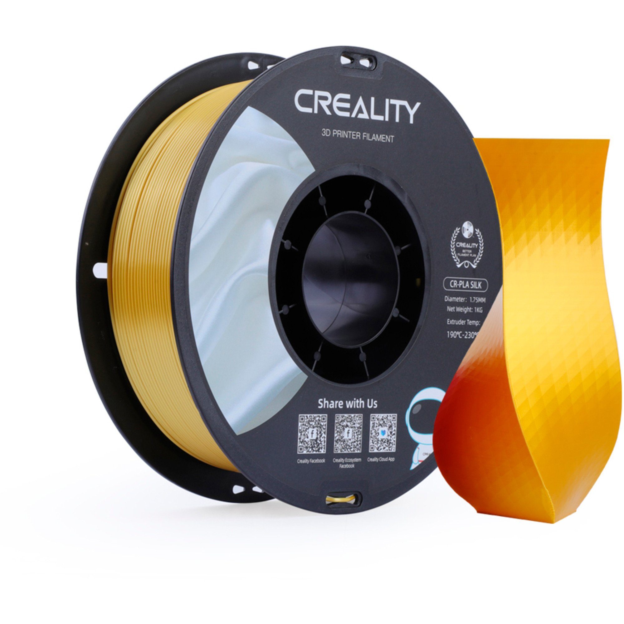Creality Filament Creality CR-Silk PLA Filament Gold, 3D-Filament – Bild 5 von 5