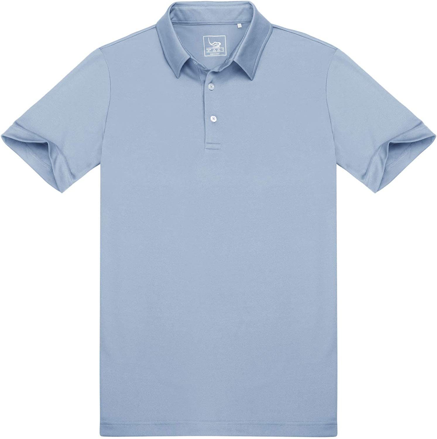 DEBAIJIA Poloshirt DEBAIJIA Herren Poloshirt Leicht Fit Hellblau Standard Gemütlich Golf Kurzarm