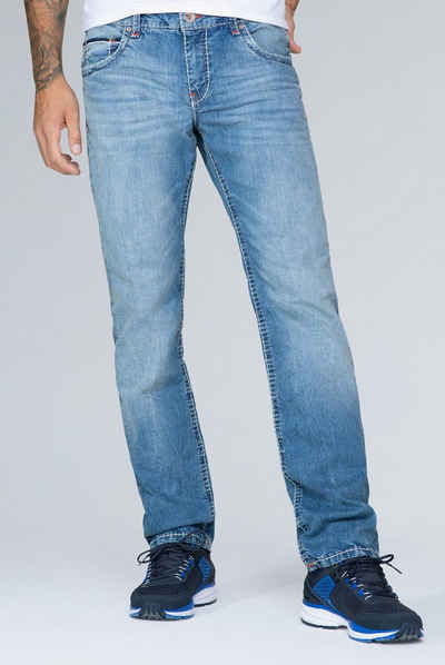 CAMP DAVID Comfort-fit-Jeans mit Kontrast-Steppungen