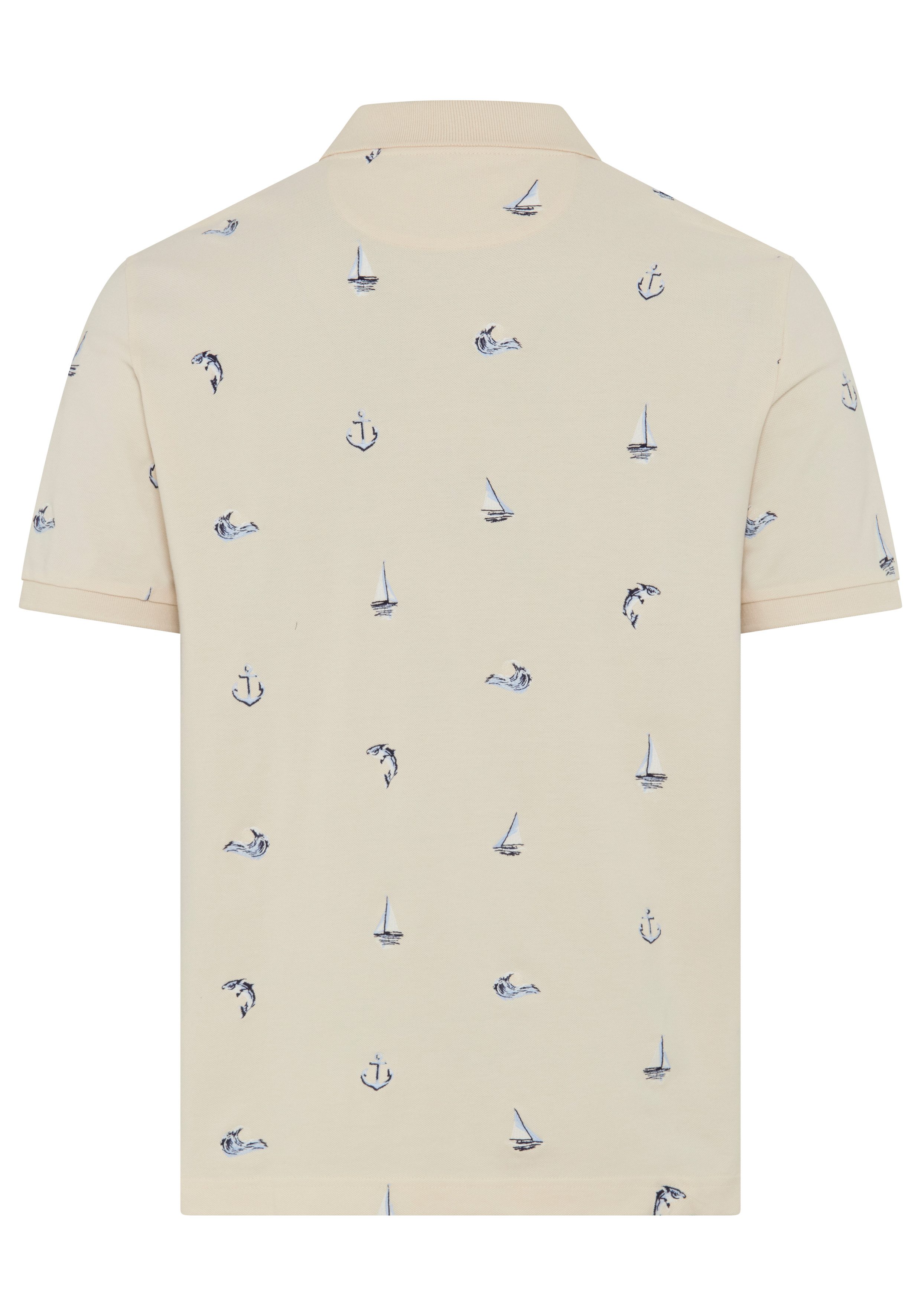 Gant Poloshirt EMBROIDERED mit Anker-Stickerei allover