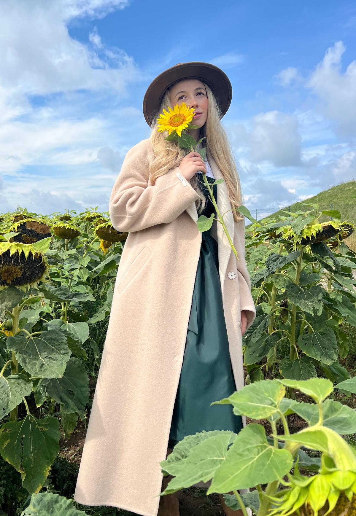 Hollert Wintermantel Maxi Mantel aus Wolle und Alpaka Isadora