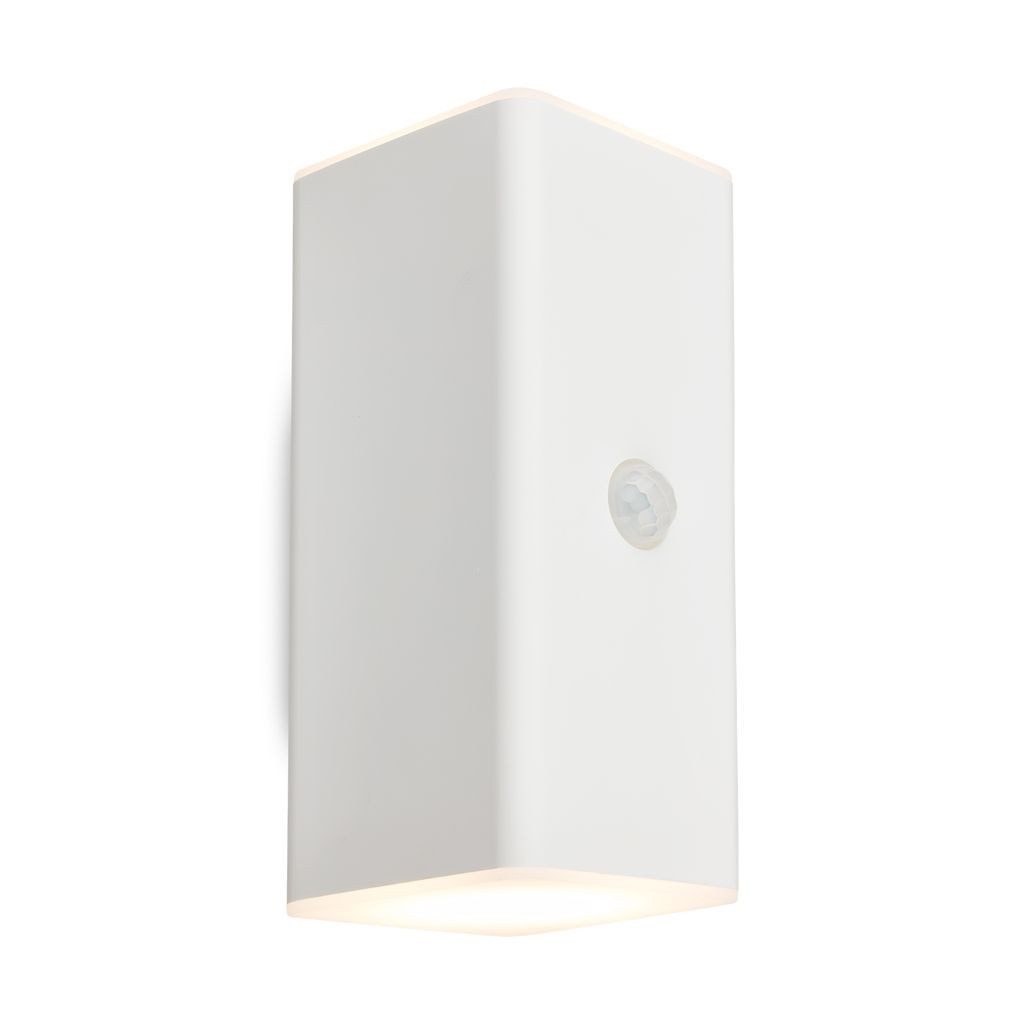 Briloner Leuchten Außen-Wandleuchte 3788016, LED fest integriert, 2700K - Extra-Warmweiß, Außenleuchte, 15,5x6,5x8,5 cm (HxBxT), Weiß, 6W, Aussen, Hauswand