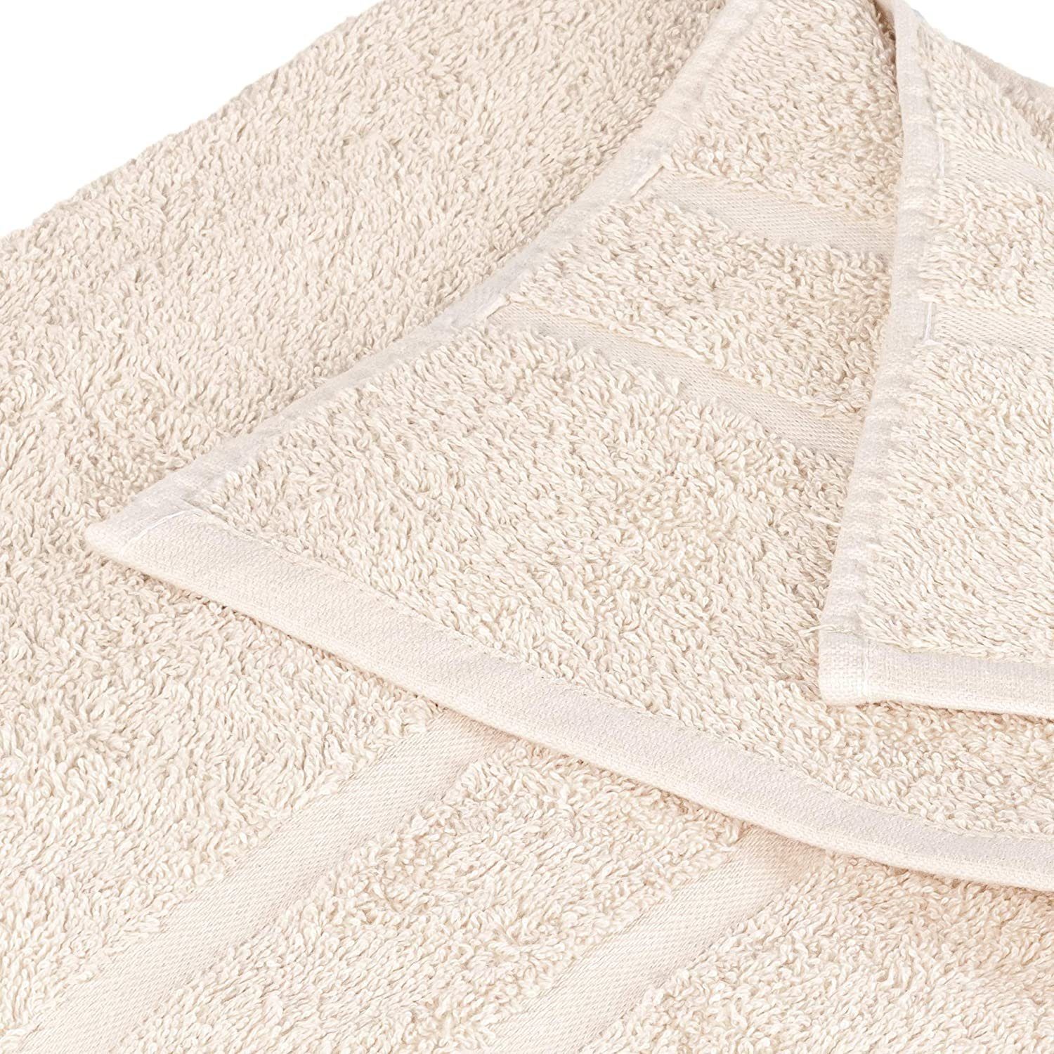 100% Gästehandtuch Handtuch Handtuch SET Set Farben Creme in (3 500 GSM Baumwolle Pack, Teilig) 1x Baumwolle 500GSM 1x Duschtuch 1x verschiedenen Frottee StickandShine 100% als Handtuch 3er
