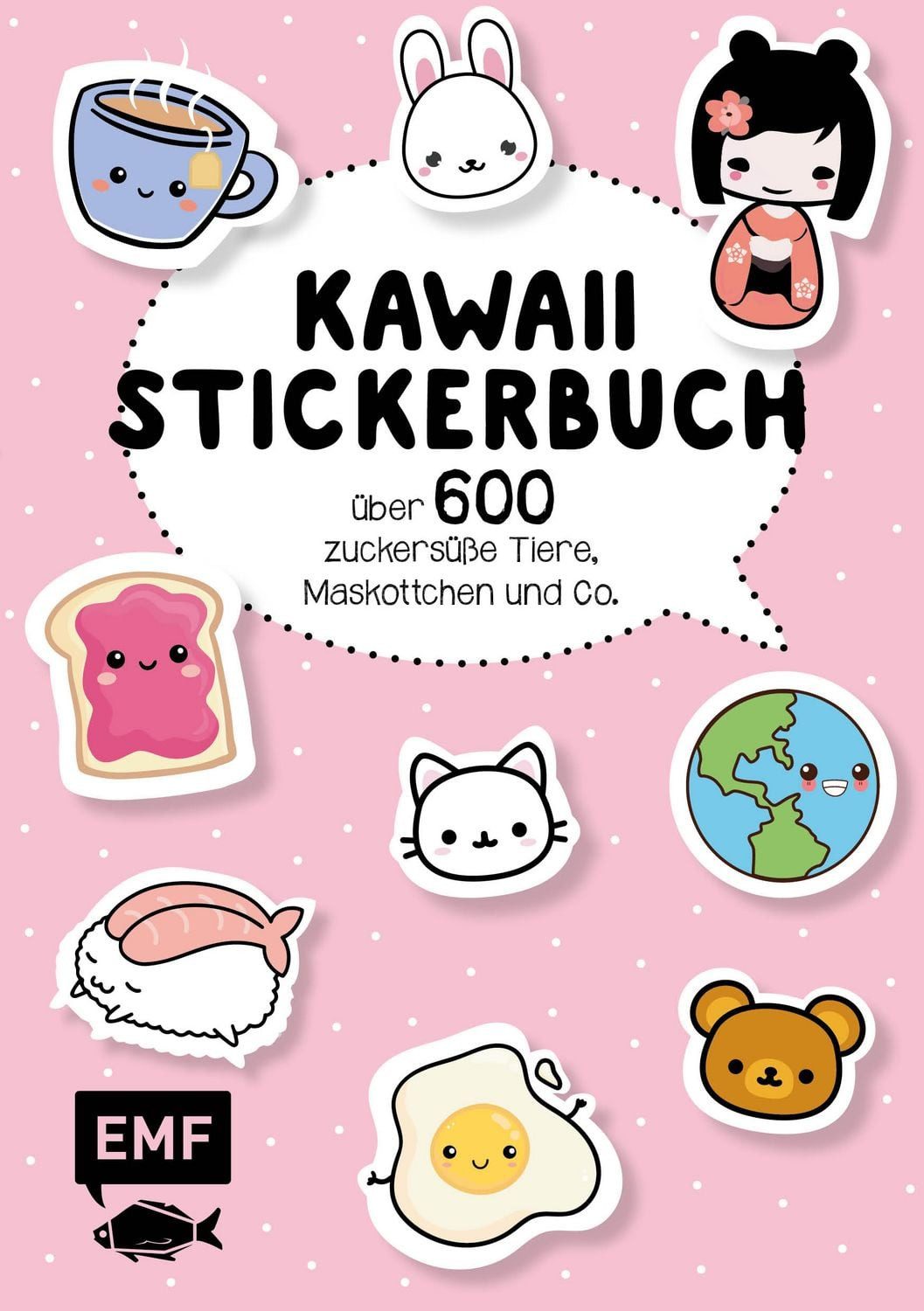 Kawaii Stickerbuch – Band 1 / diverse, Über 600 zuckersüße Tiere, Maskottchen und Co.