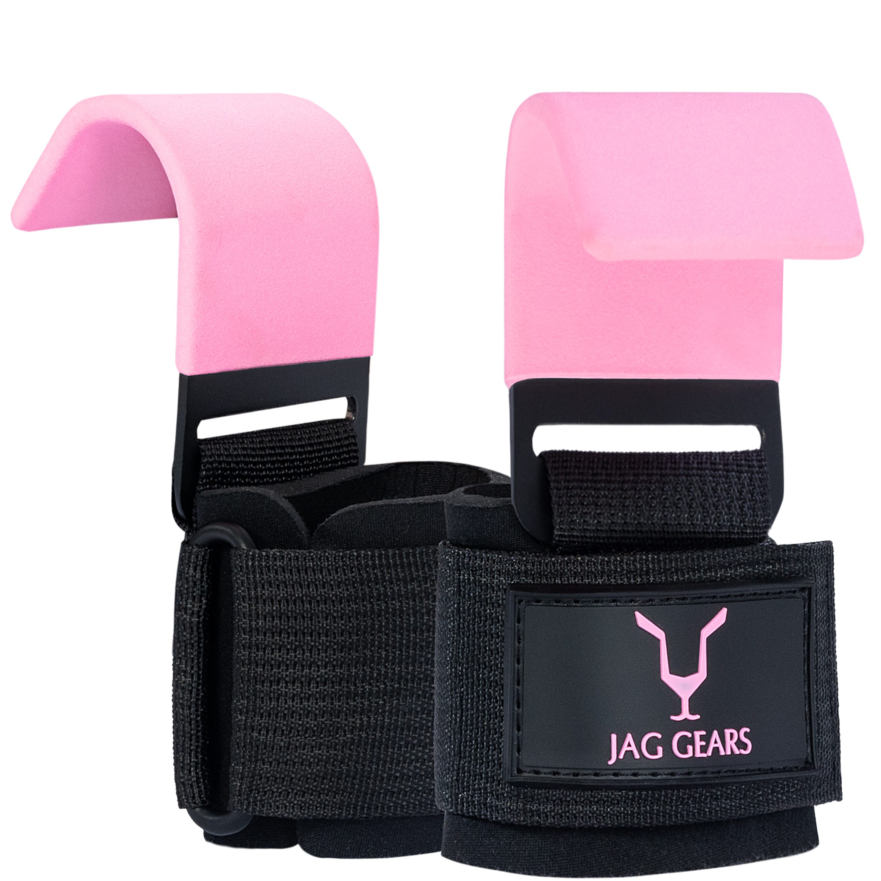 JAG GEARS Zughilfe Gewichtheberhaken Handschlaufe, Klimmzug-Trainingshilfe für Kreuzheben (1 x pair hooks, 2-tlg., Gym Grips Crossfit Trainingshilfen Fitnessstudio Fitness), Aus strapazierfähigem Material