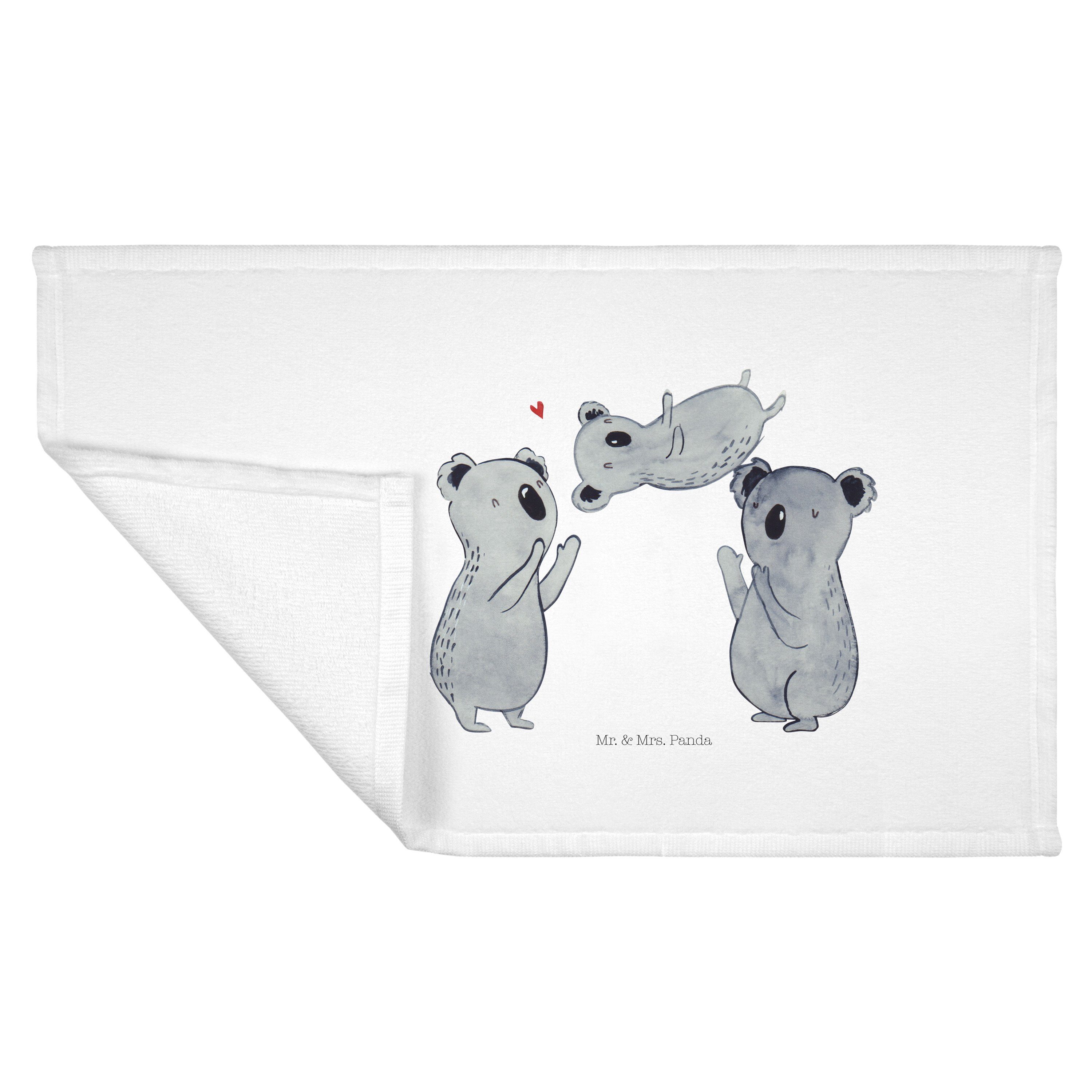 Mr. & - Bade, Mrs. Handtuch, - Badezimmer, Baby, Geschenk, Koala Feiern (1-St) Panda Weiß Sich Handtuch