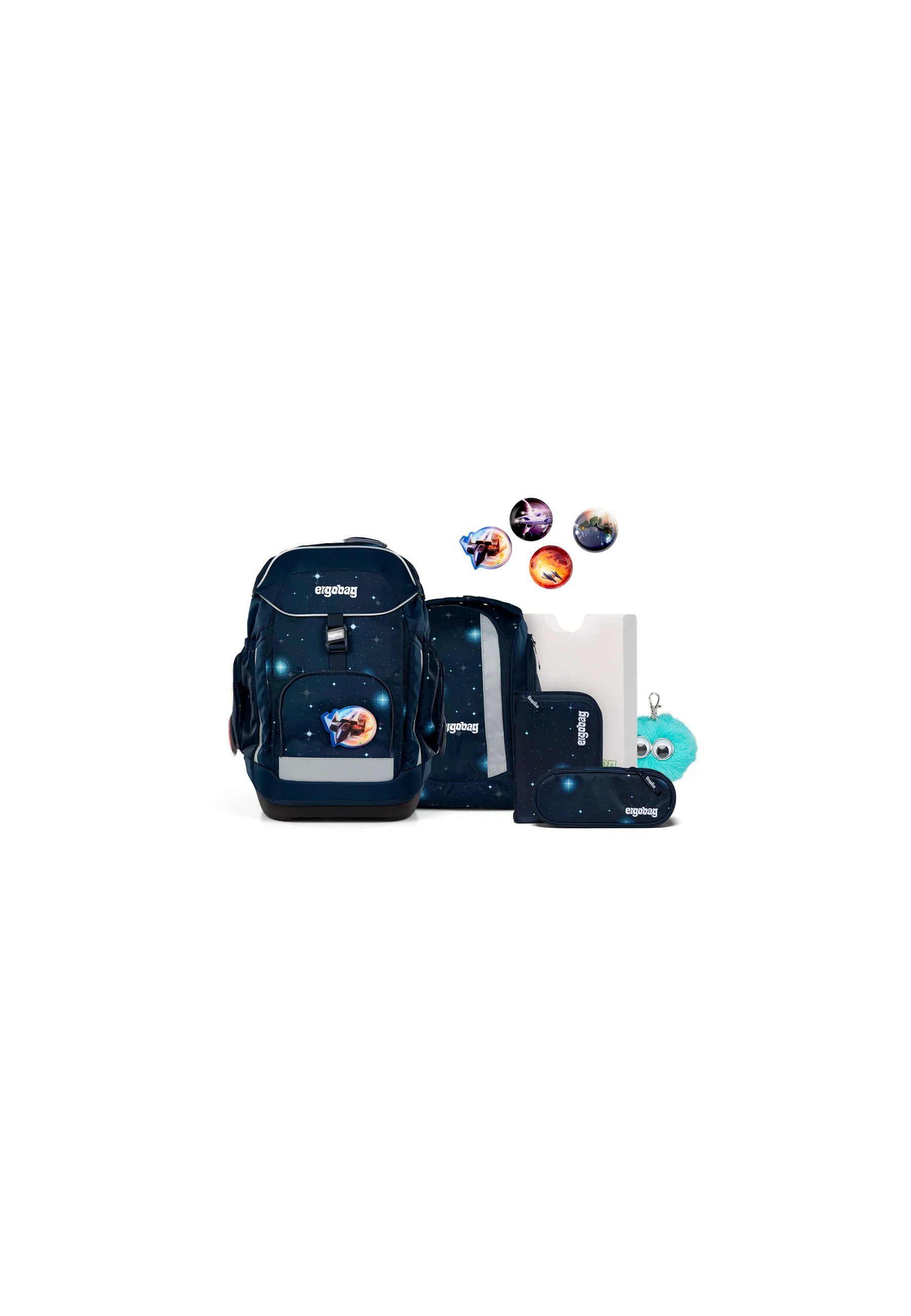 ergobag Schulranzen maxi Set Bundle (6-tlg., 7-teiliges Set), größenverstellbares Rückensystem