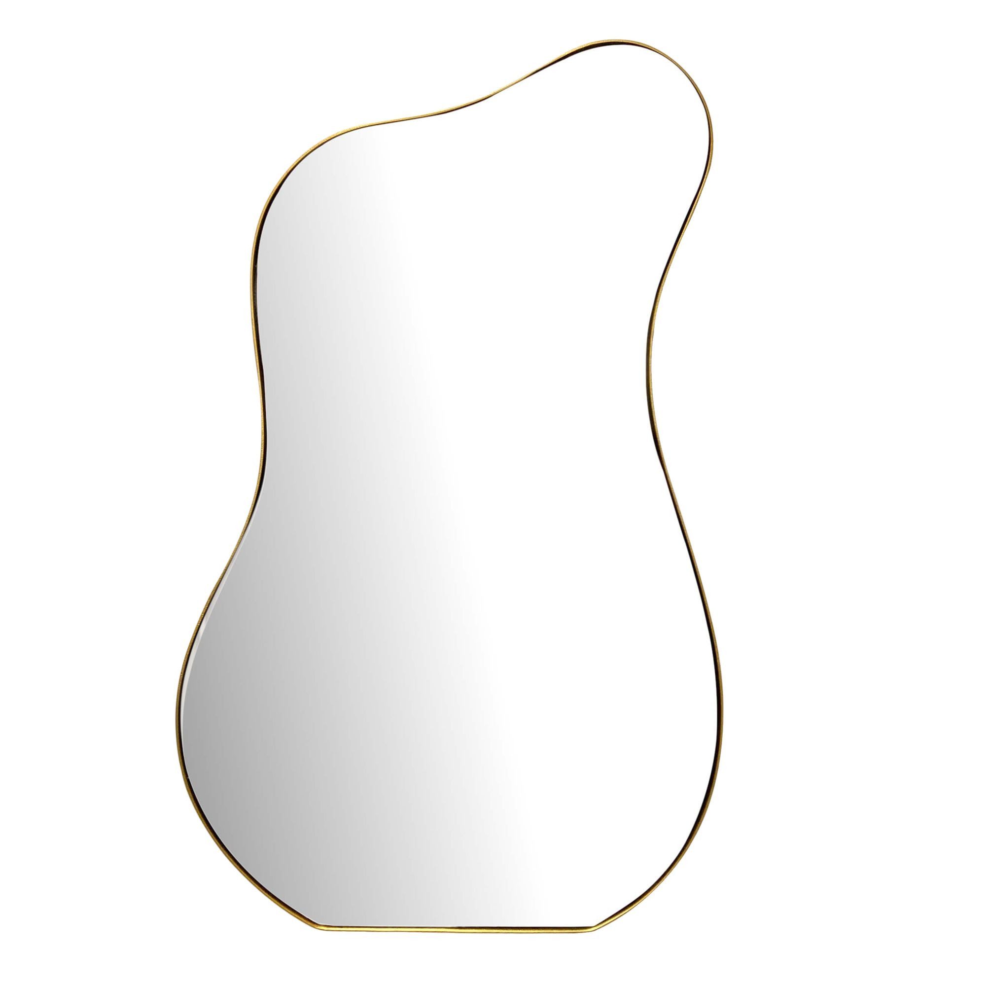 Spiegel Wandspiegel Asymmetrisch 60x100 cm Metall Design Hängespiegel Gold