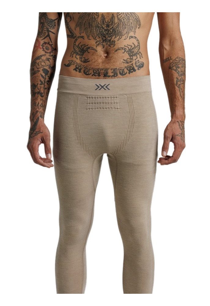 X-Bionic Funktionshose Mightywool Pant (Merinowolle, warm) lang sand/beige Herren