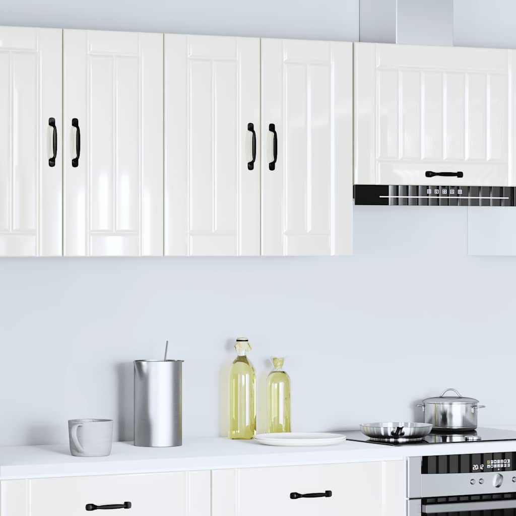 vidaXL Hängeschrank 60 x 31 x 60 cm Küchen-Hängeschrank Lucca Hochglanz-Weiß Spanplatte