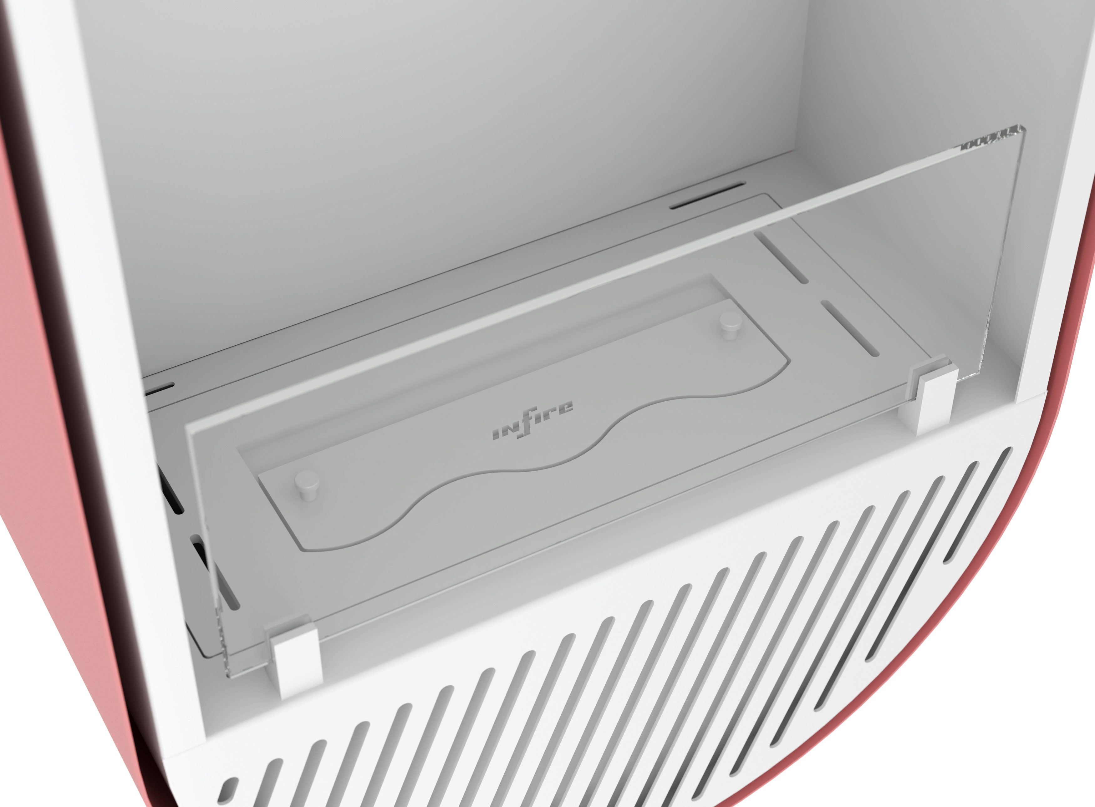 Infire Echtfeuer-Dekokamin Incyrcle Slim Vertical Ethanolkamin, TÜV zertifiziert, bis 2 KW Heizleistung