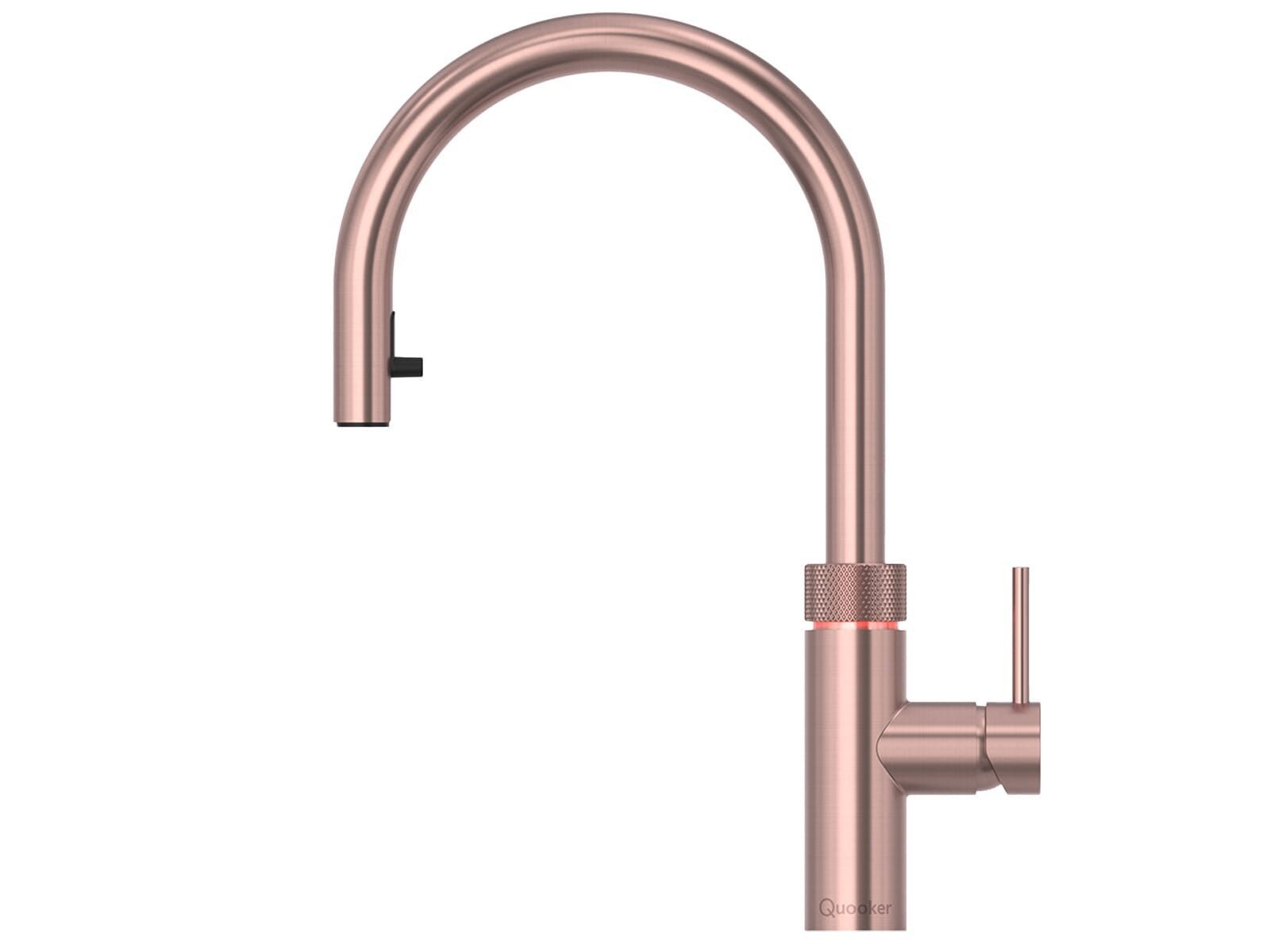 QUOOKER Küchenarmatur Quooker PRO3 & CUBE, Flex inkl. Cube-Filter (4x CO₂ gratis) (Spar-Set, Armatur mit PRO3 und CUBE für kochendes, gekühltes, sprudelndes Wasser) Kochendwasser, Sprudel, stilles wasser, Kindersicherung, Flexschlauch