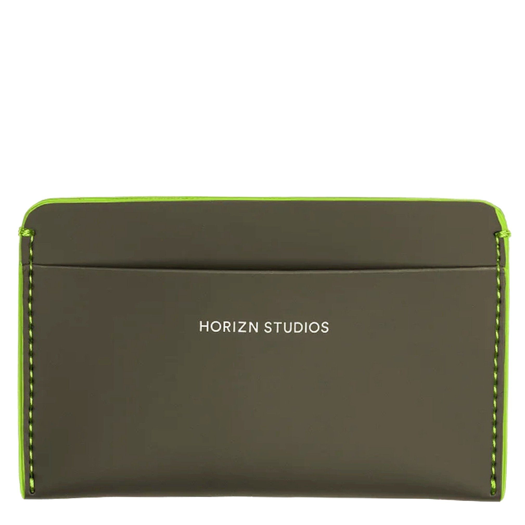 Horizn Studios Etui Card Holder - Visitenkartenetui 9 cm dark olive/neon green