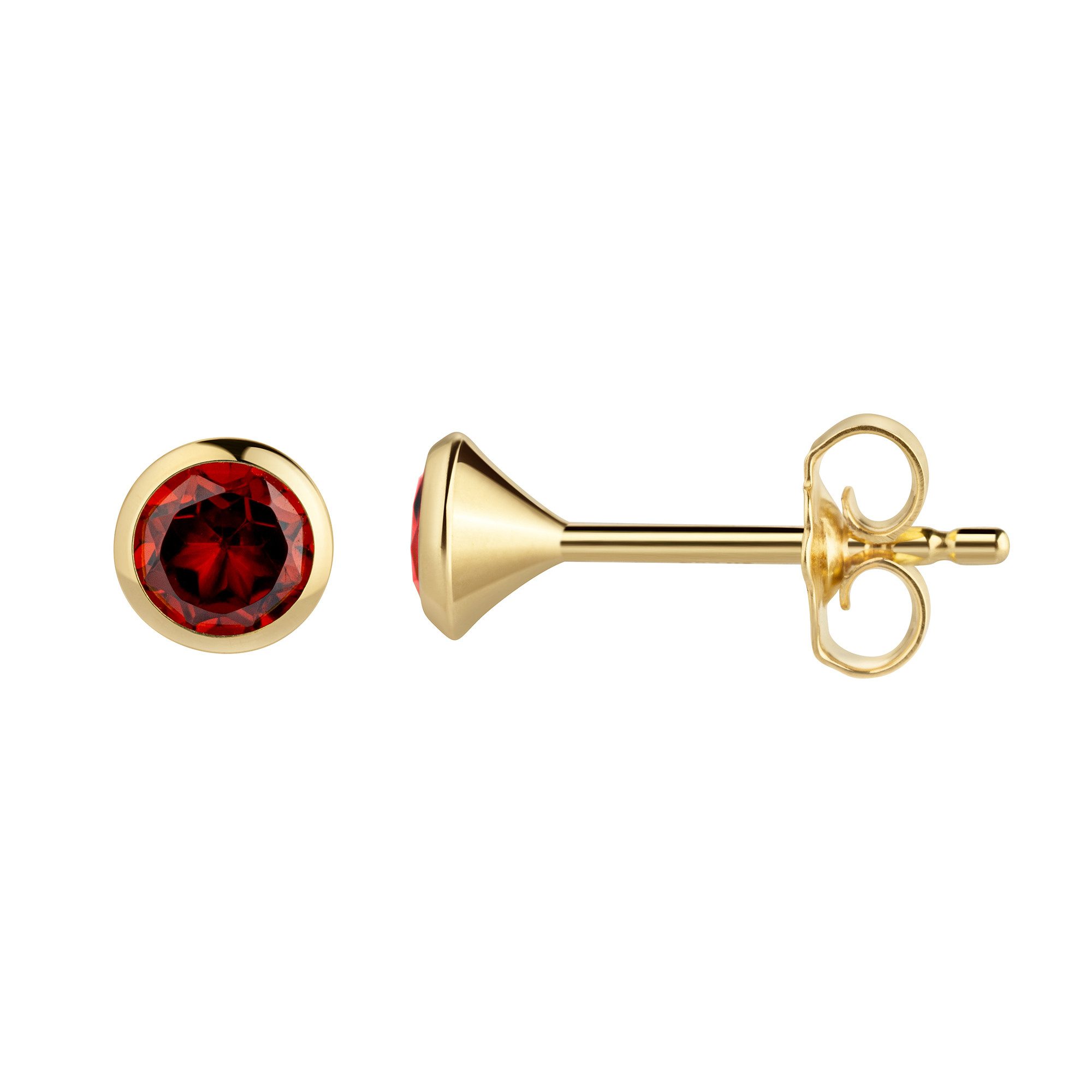 Vivance Paar Ohrstecker 585/- Gelbgold Granat günstig online kaufen