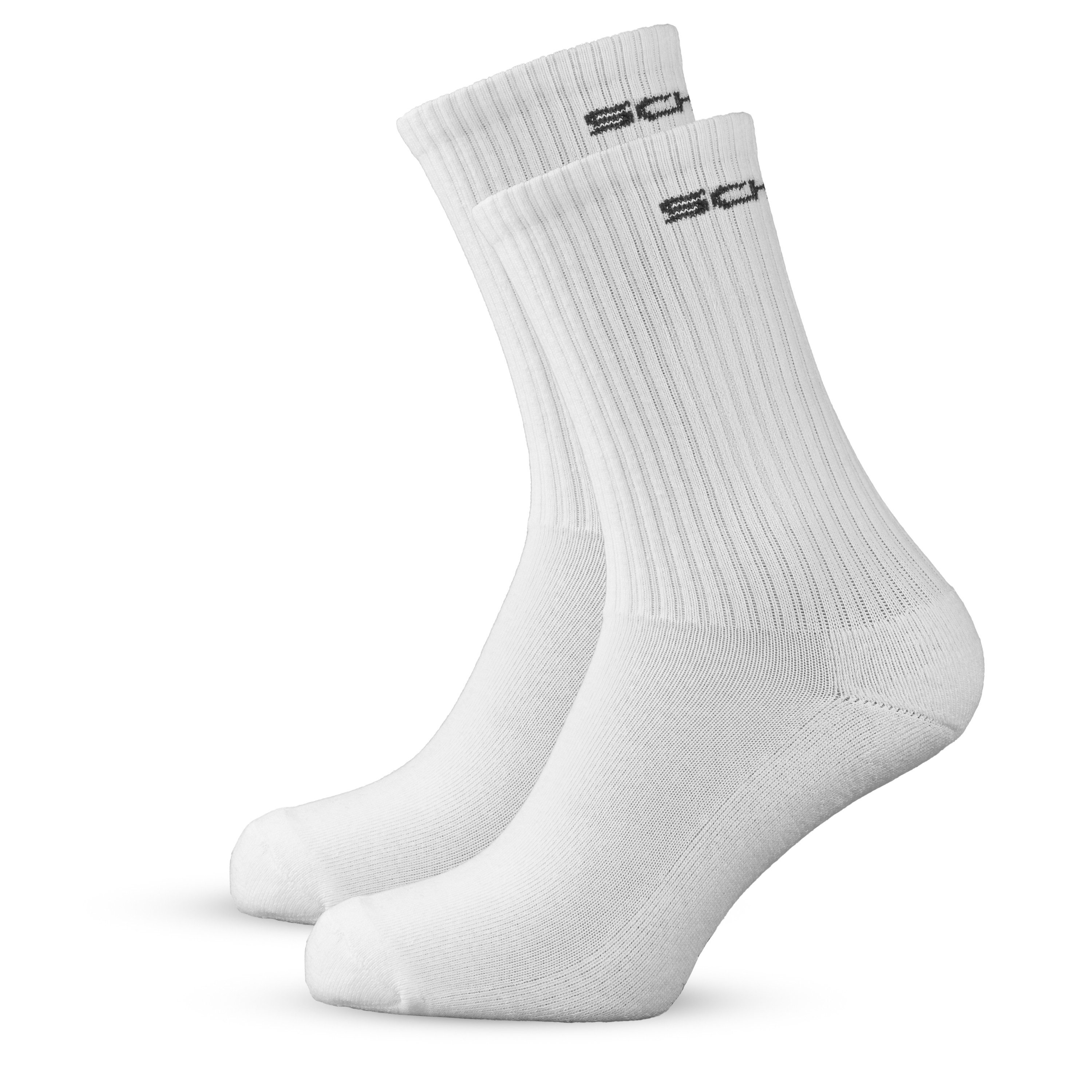 SCHNORR Socken Hohe Socken Unisex weiß 1 Paar 35-37 SCHNORR Logo hinten am Bund und mittig an der Sohle