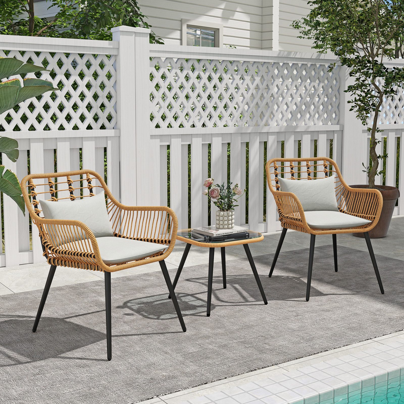 JOIVI Balkonset Bistro-Set, Gartenmöbel-Set, Balkonmöbel-Set für günstig online kaufen