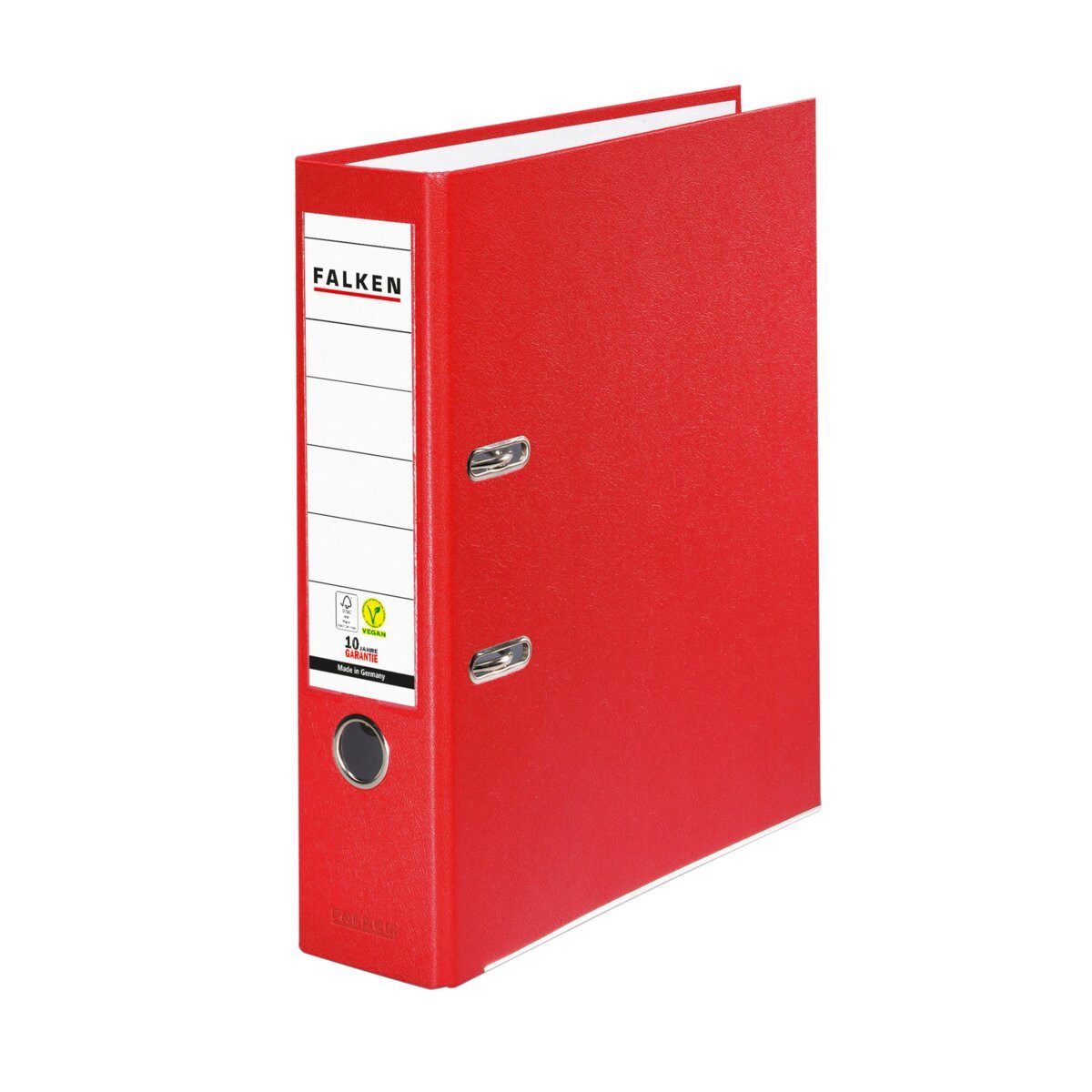 Falken Aktenordner Ordner PP-Color A4 80mm vegan rot