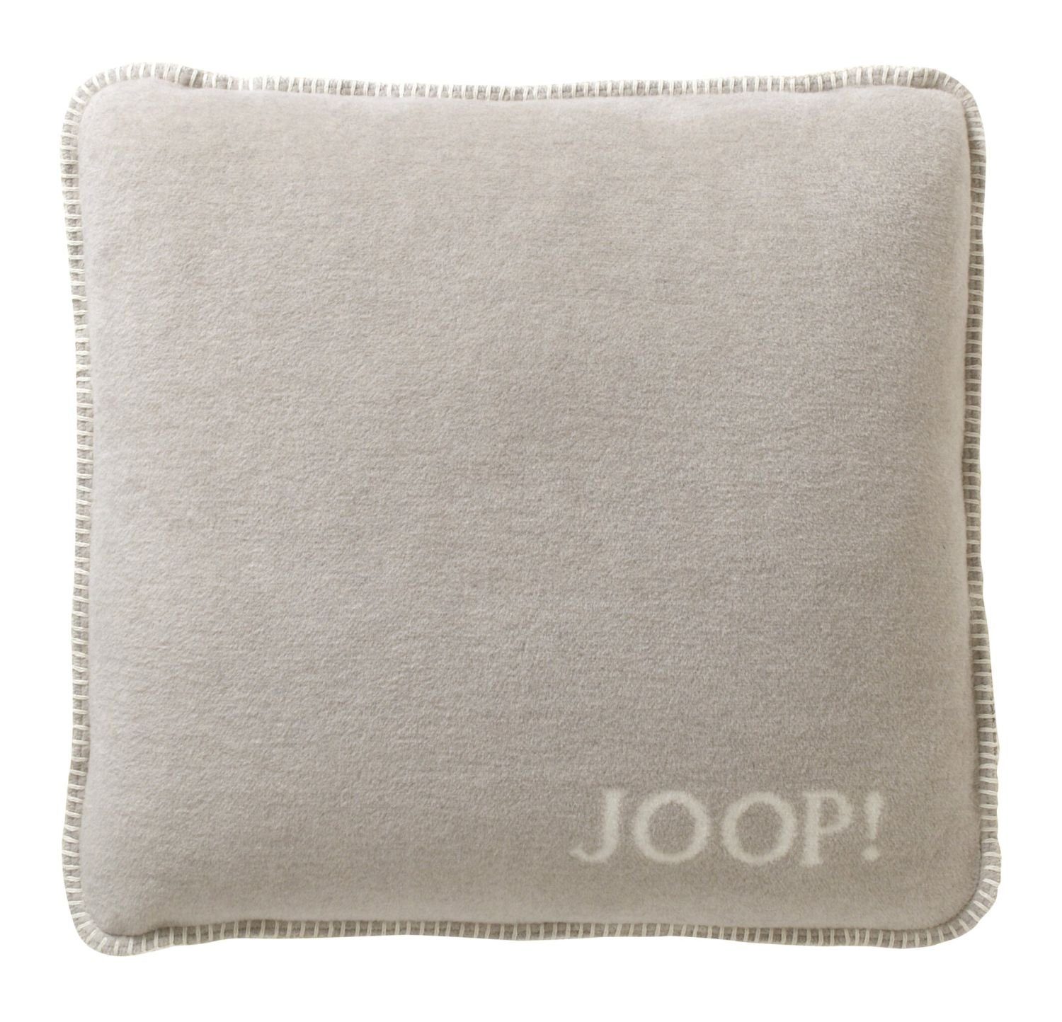 JOOP! Dekokissen JOOP! Kissen mit Füllung Uni-Doubleface Feder-Ecru 50 x 50 cm