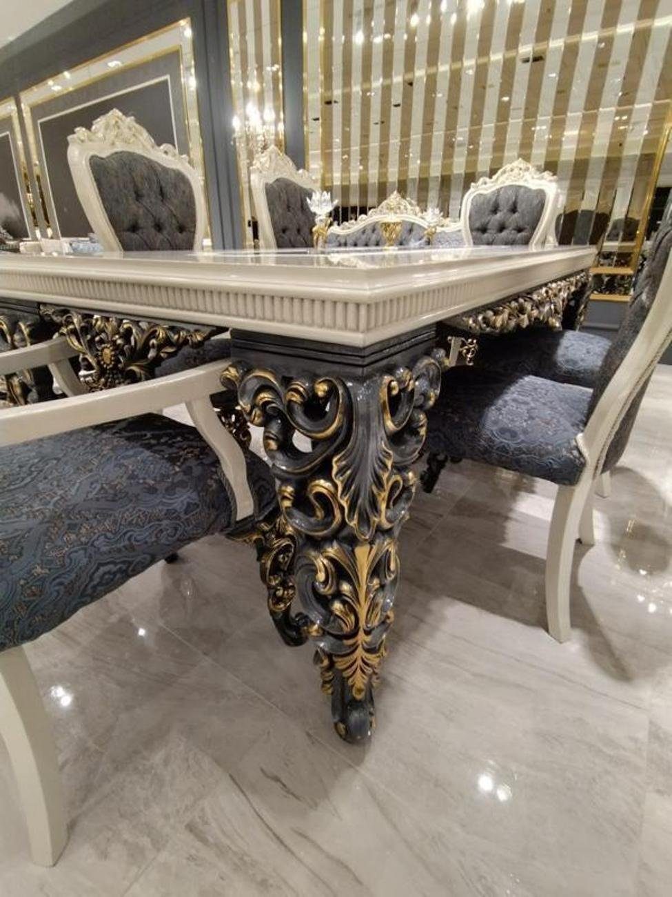 in Europa Luxuriöses Esstisch Tisch (1-St., Stühle), ohne Glamouröses Made Esstisch Esstisch Esszimmer nur JVmoebel 1x Elegantes