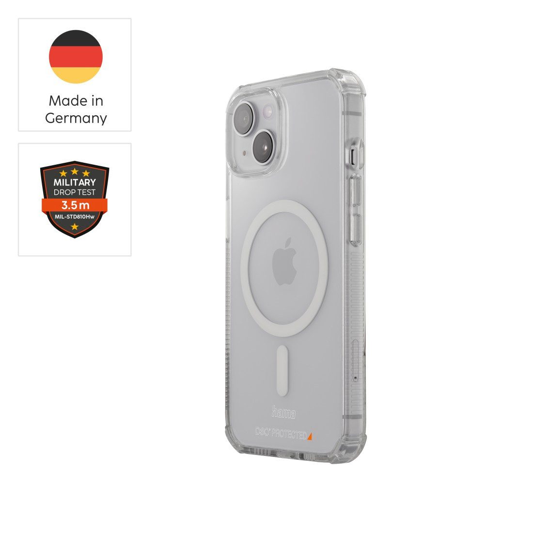 Hama Handyhülle Handyhülle „Extreme Protect“ für iPhone 13 (für MagSafe, stoßfest), Anti-Vergilbung