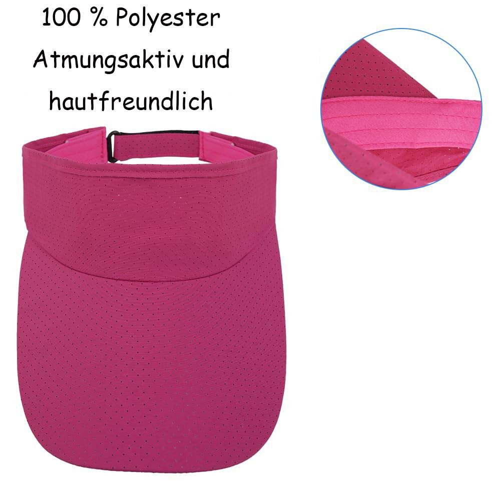 Zaewry Schirmmütze Visor Cap Herren und Damen, Atmungsaktiv und Schweißabsorbierend