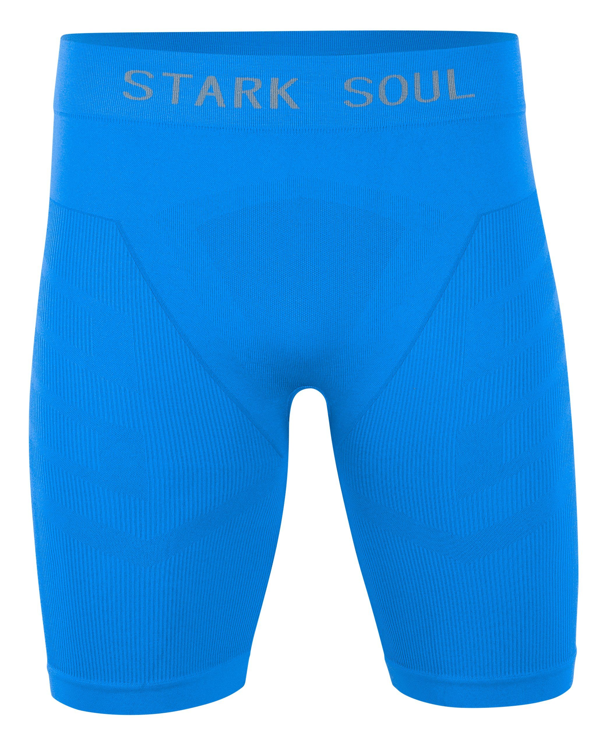 Stark Soul® Radlerhose Kurze Unterziehtights WARM Seamless Blau - UP 