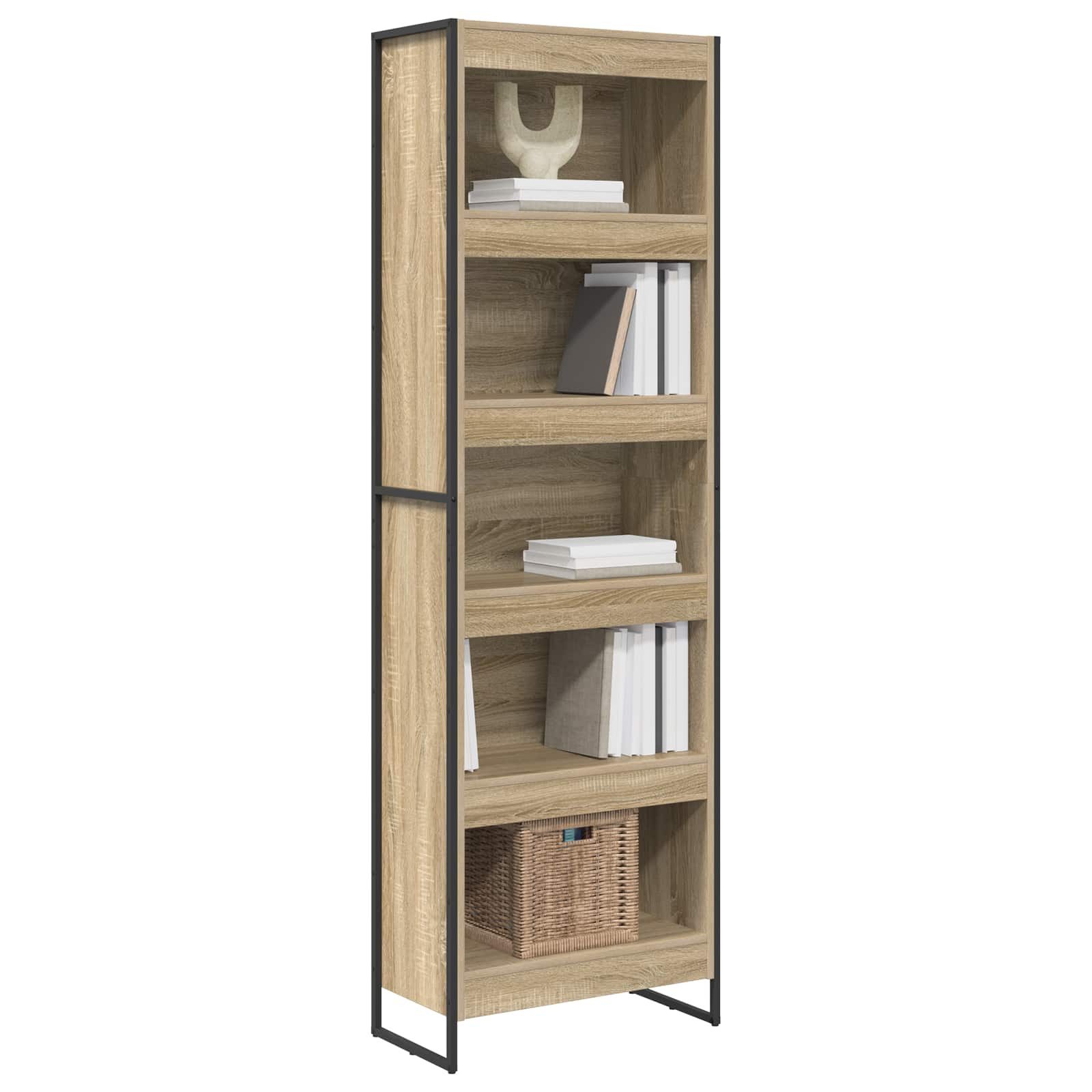 vidaXL Bücherregal Bücherregal 2 pcs Sonoma 60 x 30 x 189,5 cm Holzwerkstoff, 2-tlg.