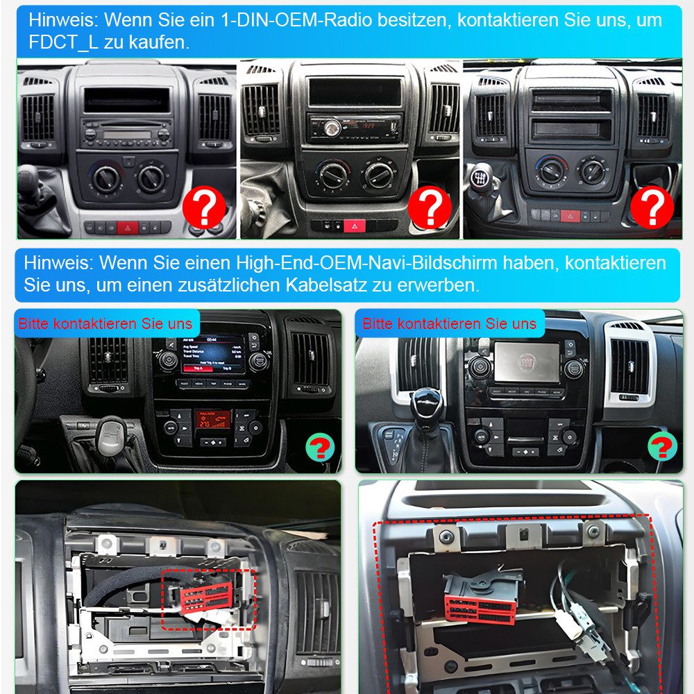 A-Sure 4+64G Android 15 BT FM GPS Navi Für Fiat Ducato/Peugeot Boxer/Citroen Autoradio (RDS, Digitalradio (DAB), FM, AM, 1280*800 IPS Screen/8-Core CPU)