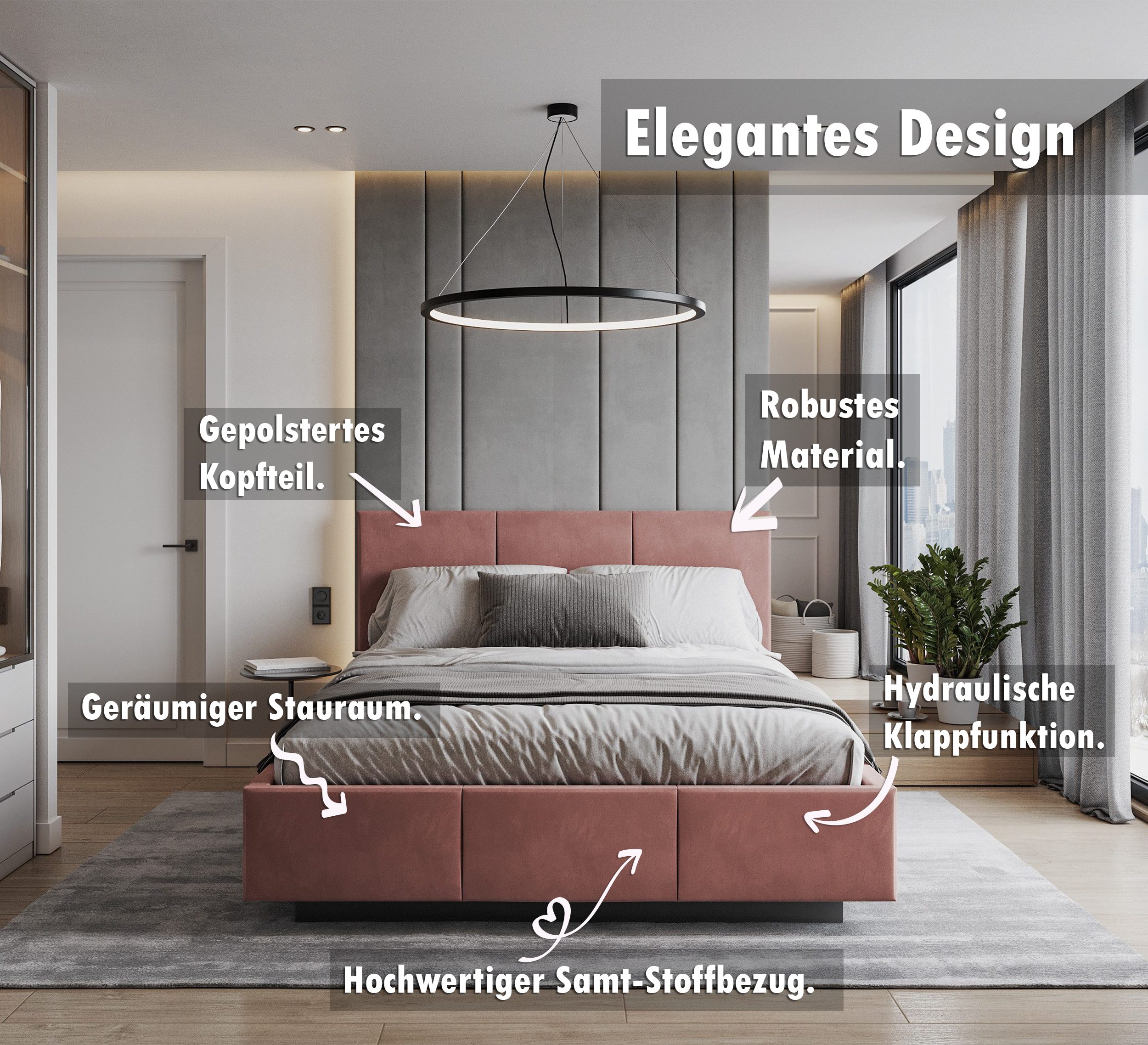FDM Polsterbett 90x200, 120x200, 140x200, 160x200, günstig online kaufen