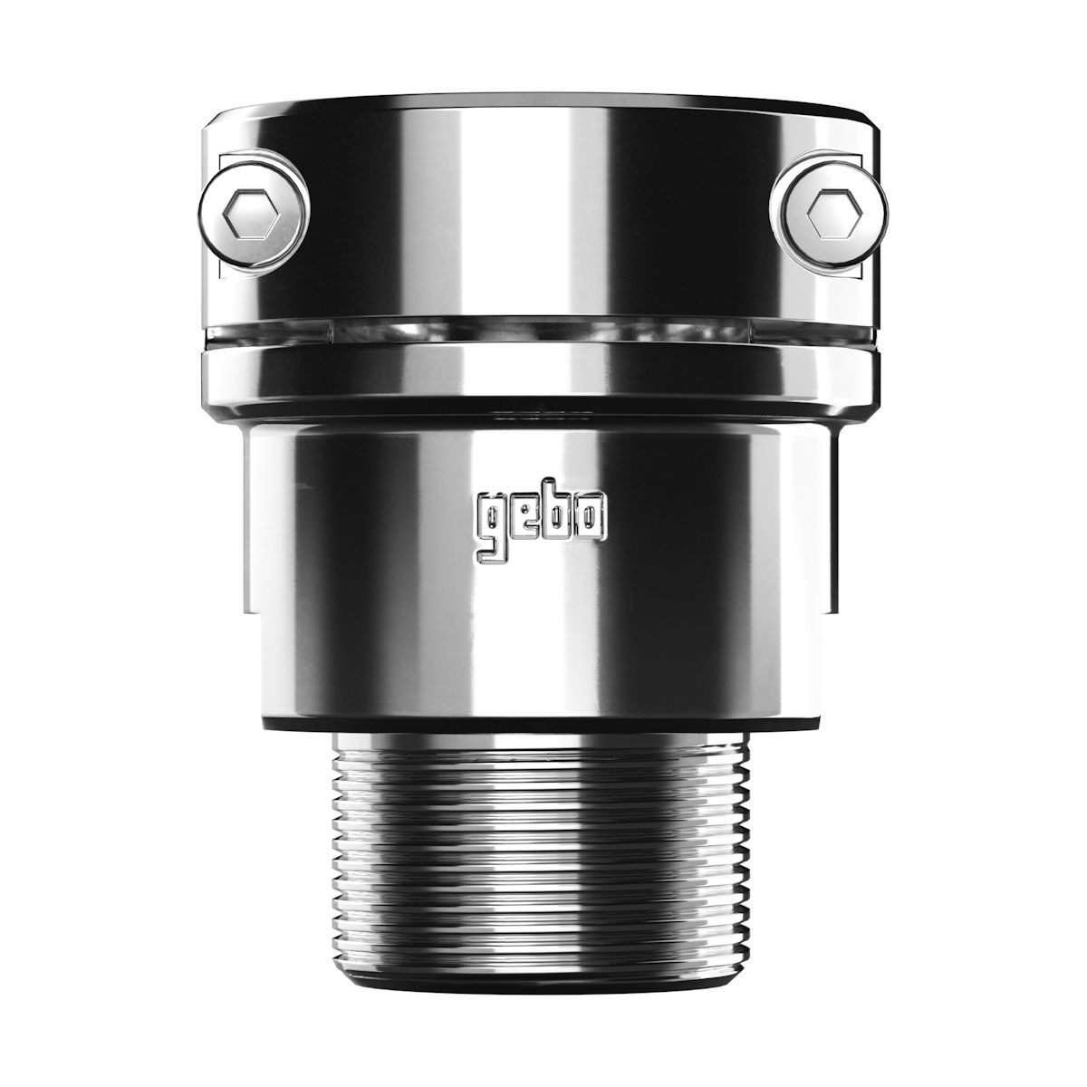 GEBO Gewindefitting miniKompaktadapter mit Außengewinde, MS vernickelt für Stahlrohr, AG 1/2 Zoll x Ø 21,3 mm