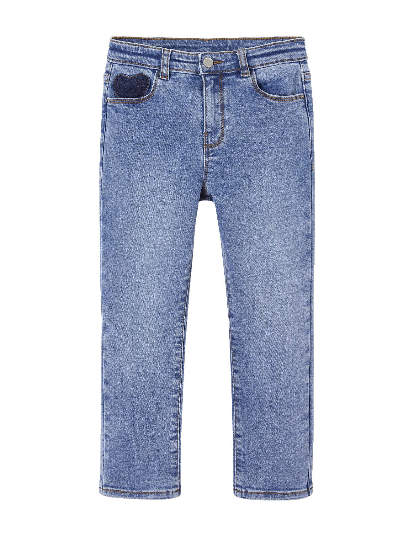 vertbaudet 7/8-Caprijeans Mädchen Slim-Jeans, Hüftweite COMFORT