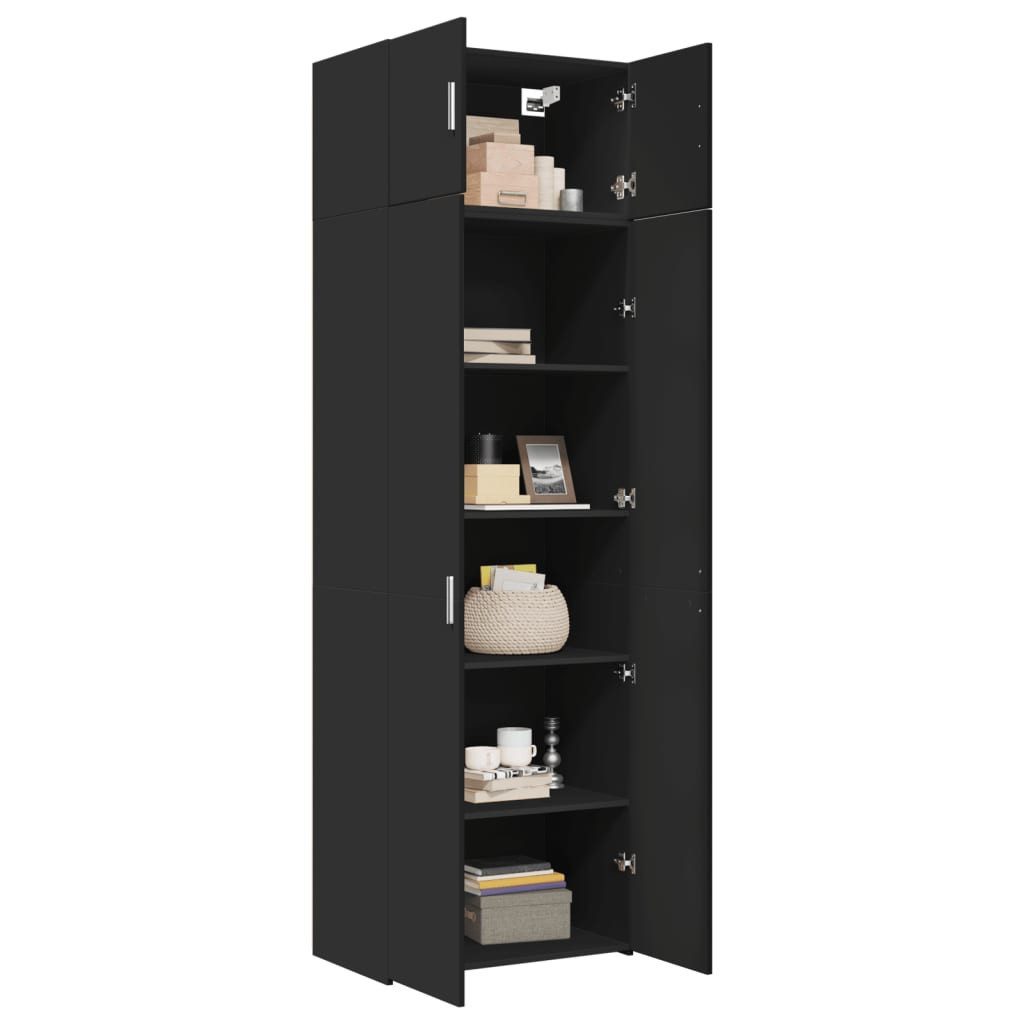 vidaXL Sideboard Hochschrank Schwarz 70x42,5x225 cm günstig online kaufen