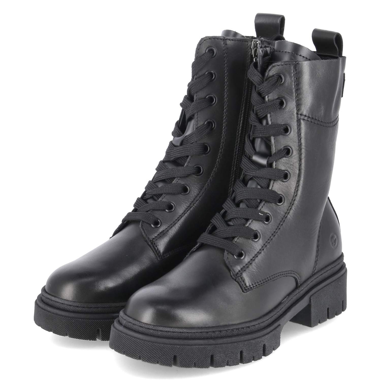 Tamaris Tamaris 1-25213-43/001 Damen Leder und Synthetik schwarz Schnürstie günstig online kaufen