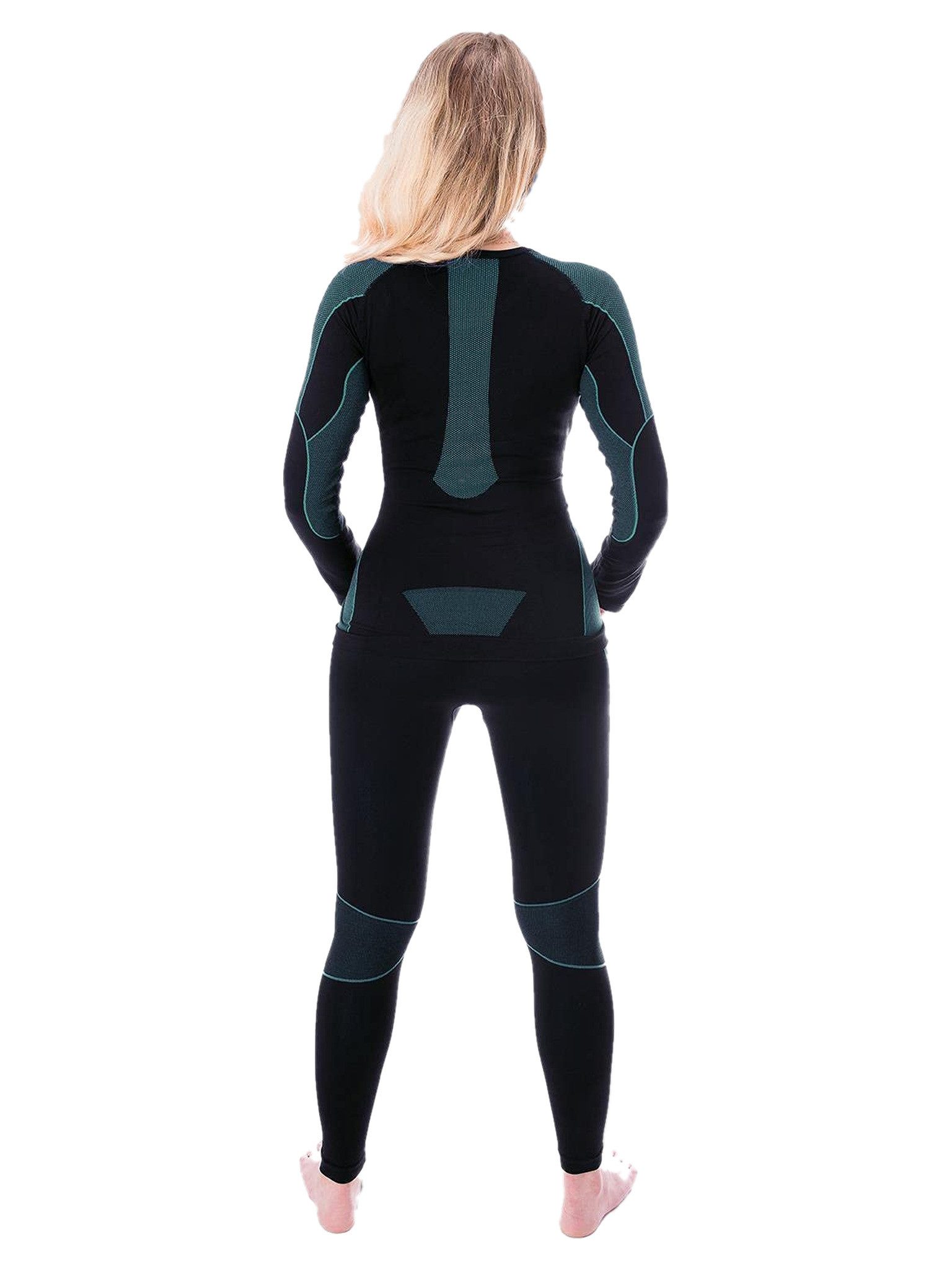 Black Snake Thermounterwäsche-Set Seamless Skiunterwäsche für Damen mit Kompressionszonen als Baselayer, 2-St., Funktionsunterwäsche mit Rundhals-Langarmshirt u – Bild 2 von 5