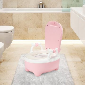 Clanmacy Toilettentrainer Kindertoilette Kinder Töpfchen Kindertöpfchen Baby Toilettensitz Rose, Kindertoilette