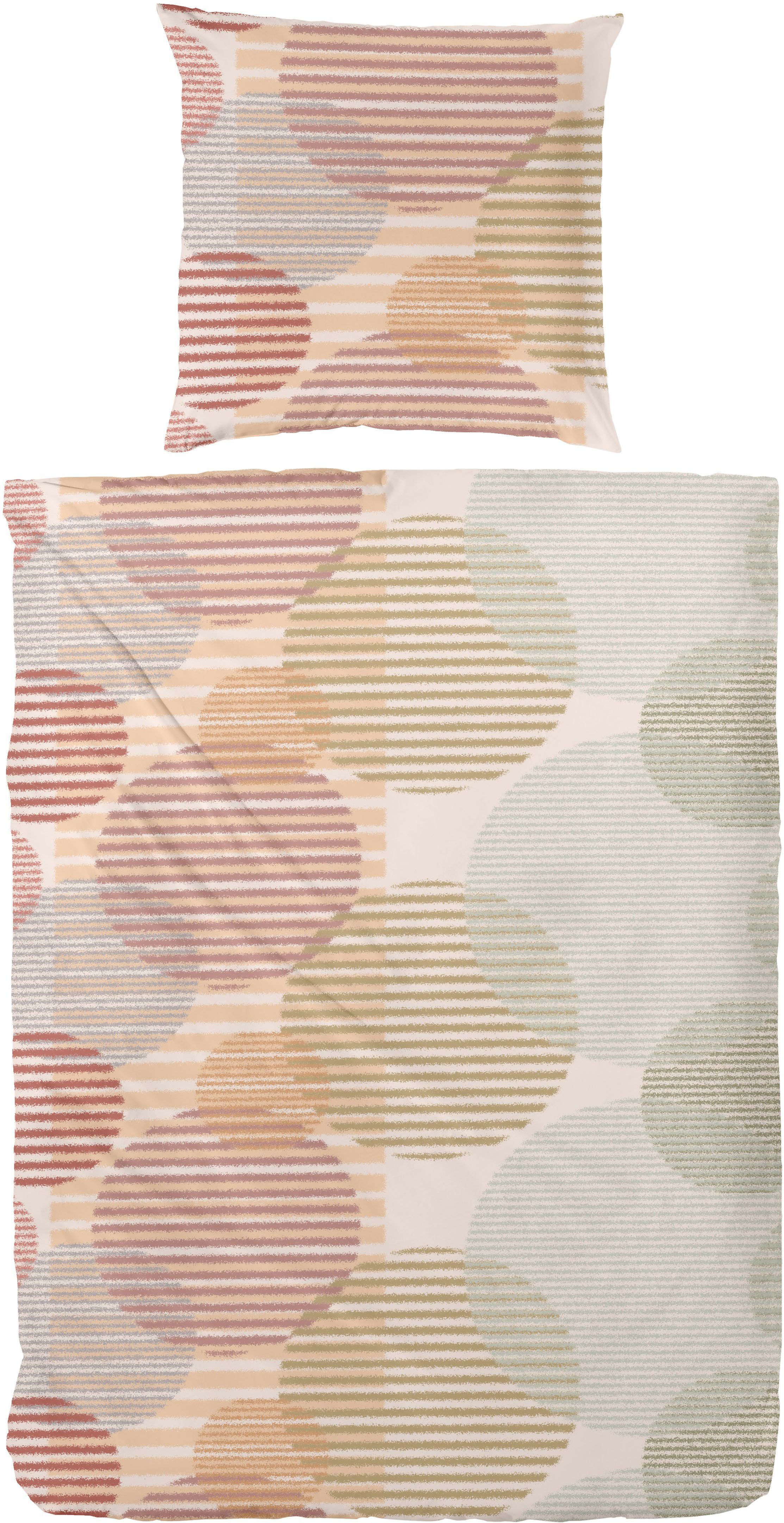 Primera Bettwäsche Circular, Biber, 2 teilig, 100 % Baumwolle Standard 100 nach Öko-Tex