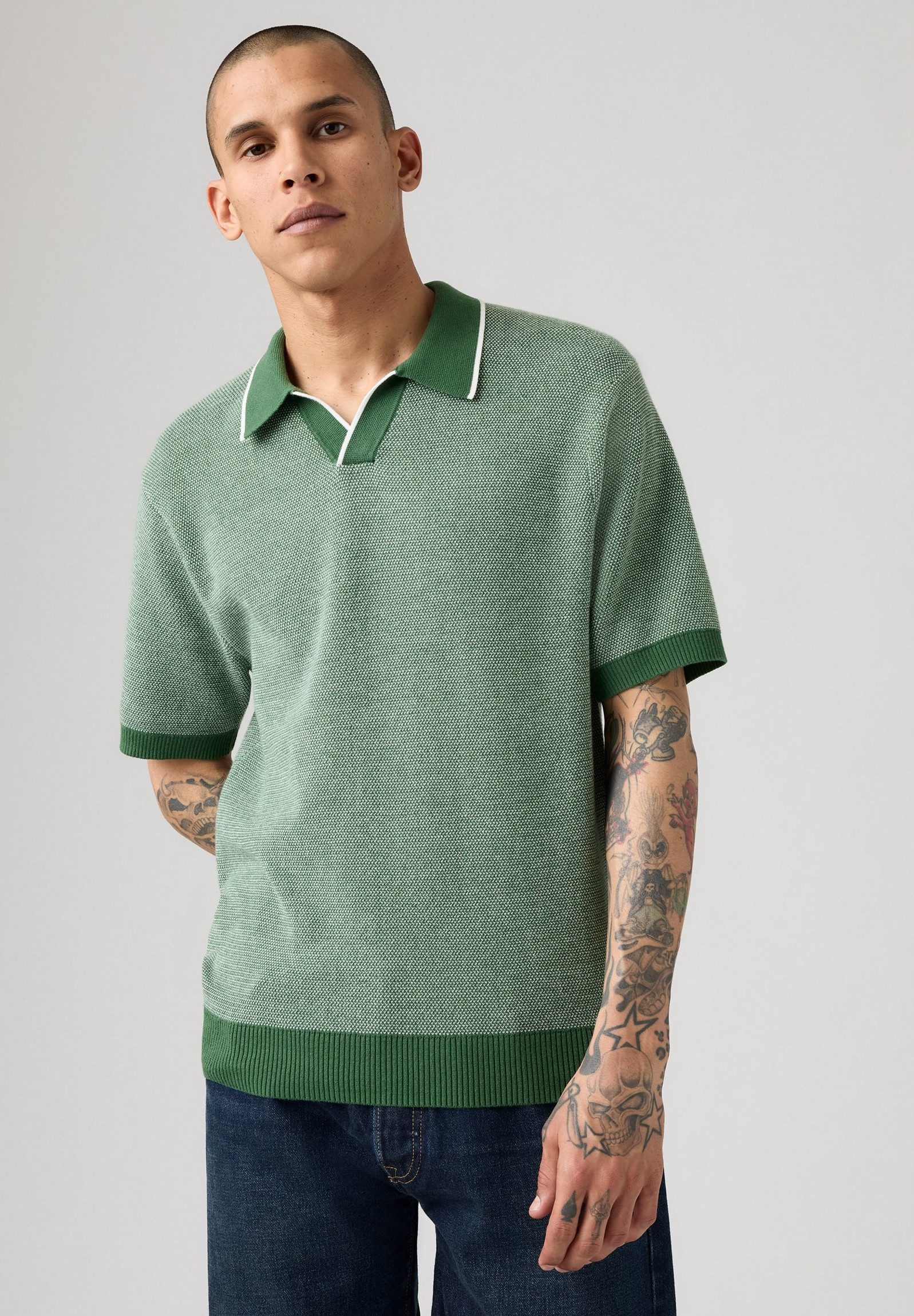 Levi's® Poloshirt LV POLO SKIPPER KNIT MULTI-COLOR Kragen ohne Verschluss günstig online kaufen