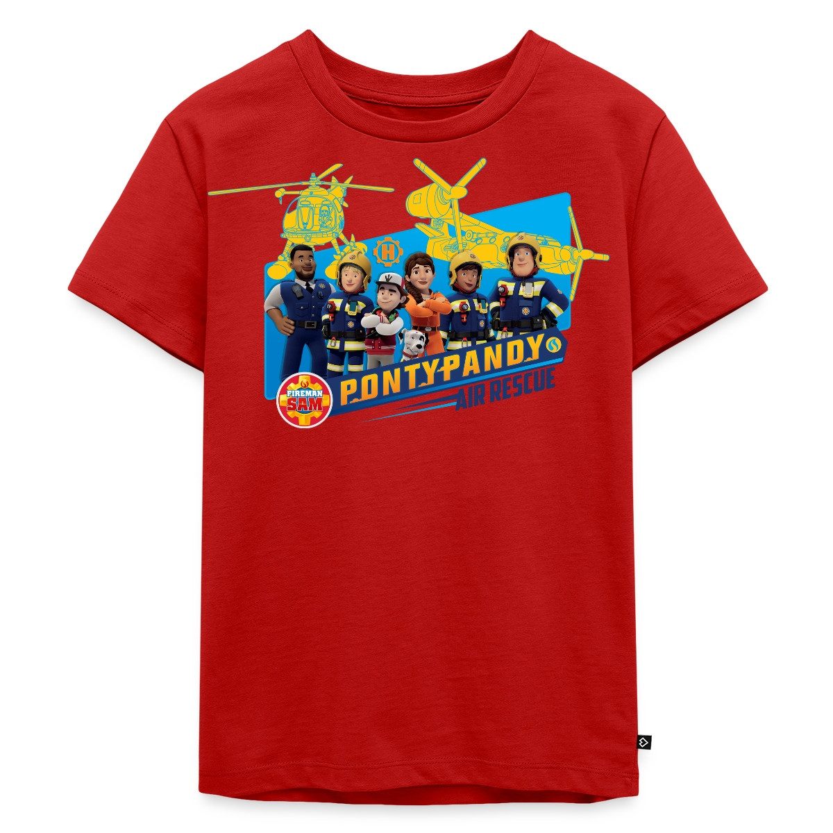 T-Shirt Feuerwehrmann Sam™ Pontypandy Air Rescue Kinder Premium T-Shirt