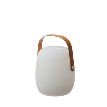 MARELIDA LED Außen-Tischleuchte LED Lautsprecher Terrassenleuchte Bluetooth wiederaufladbar H: 21cm, LED Classic, warmweiß (2100K bis 3000K)