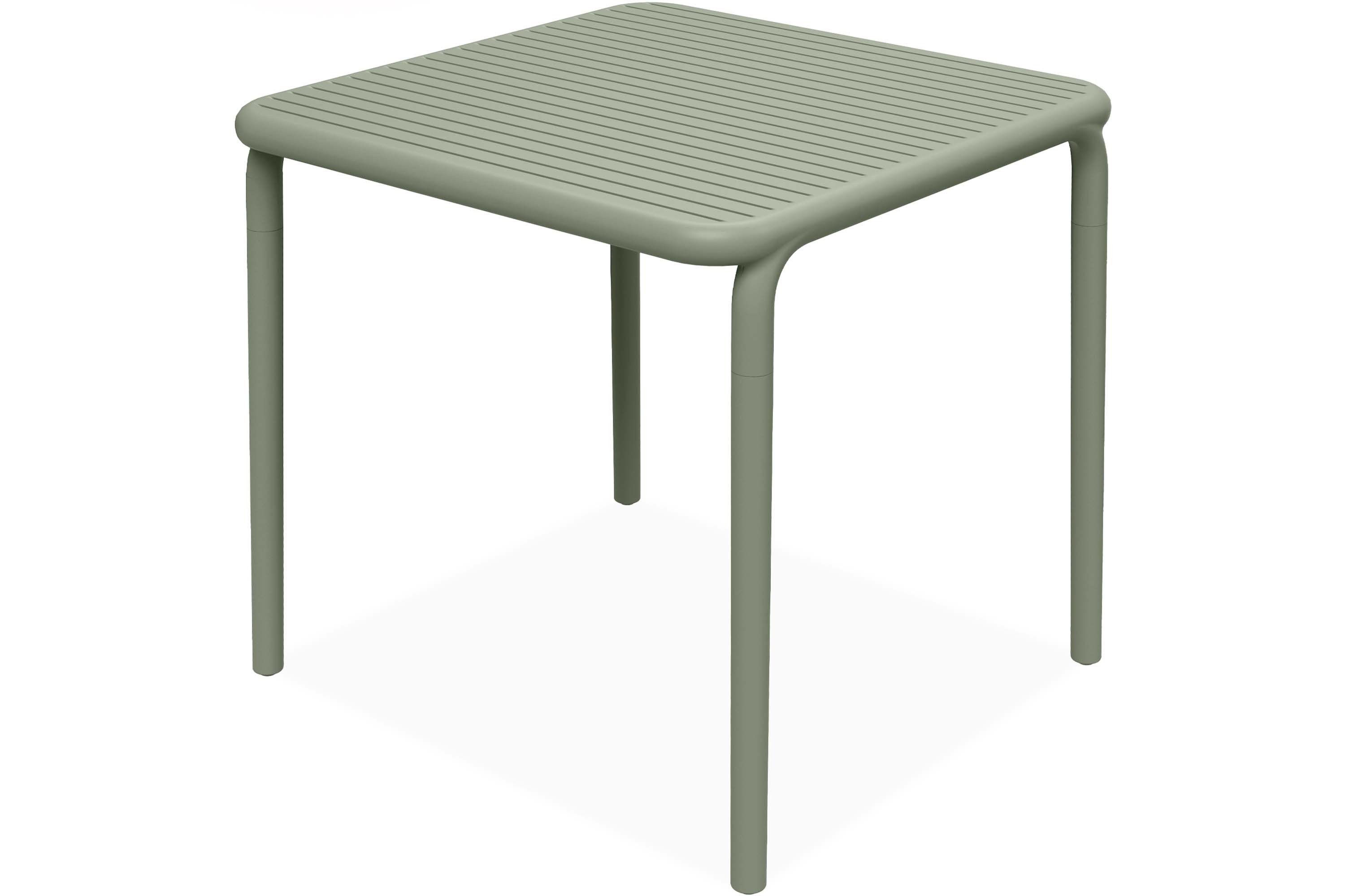 KONSIMO® Gartentisch FICCARI Quadratischer Gartentisch Outdoor-Tisch, hergestellt in der EU, Balkontisch, Wetterfestes Material, 100% recycelbar, Höhe: 75,5 cm