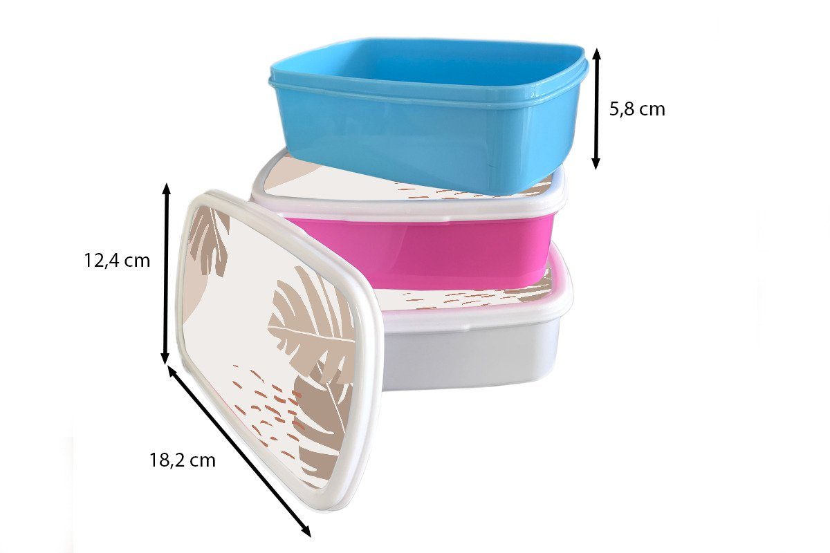 Kinder Brotbox für Kunststoff, Erwachsene, (2-tlg), - für Weiß, und Sommer Mädchen Brotdose, Lunchbox Laub - Jungs und MuchoWow
