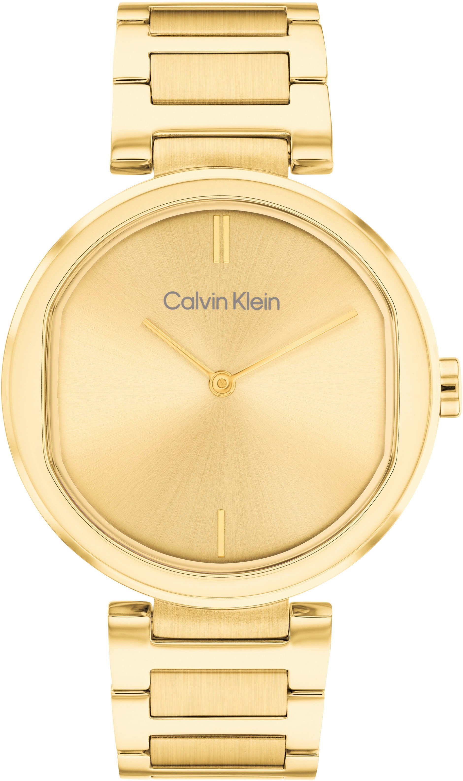 Calvin Klein Quarzuhr TIMELESS, 25200252, Armbanduhr, Damenuhr, Mineralglas, IP-Beschichtung