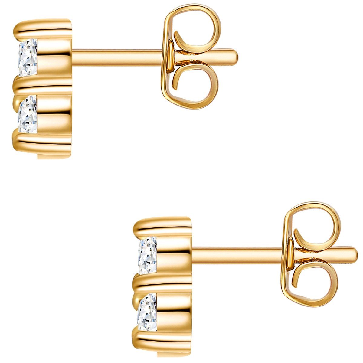 Lulu & Jane Paar Ohrhänger gelbgold, verziert mit Kristallen von Swarovski® günstig online kaufen