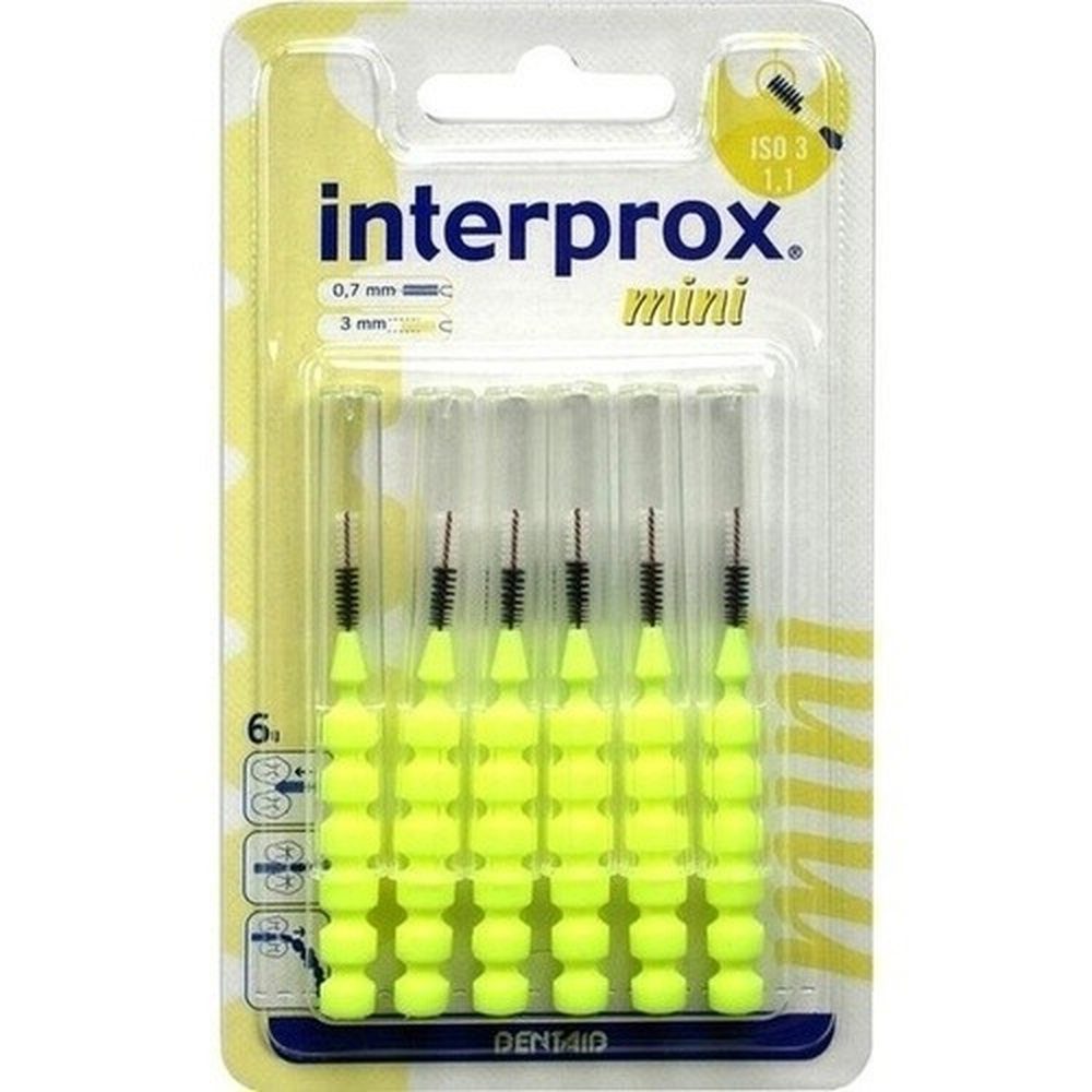 Interprox Interdentalbürsten INTERPROX reg mini gelb Interdentalbürste Blister 6St