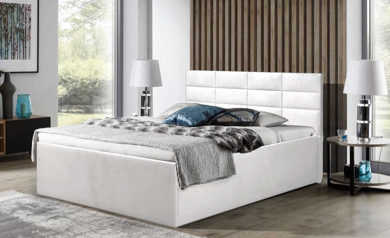 Halmon Schlafkomfort Betten Bett Athena, Ohne Bettkasten, Seiten höhe 40cm Weiß