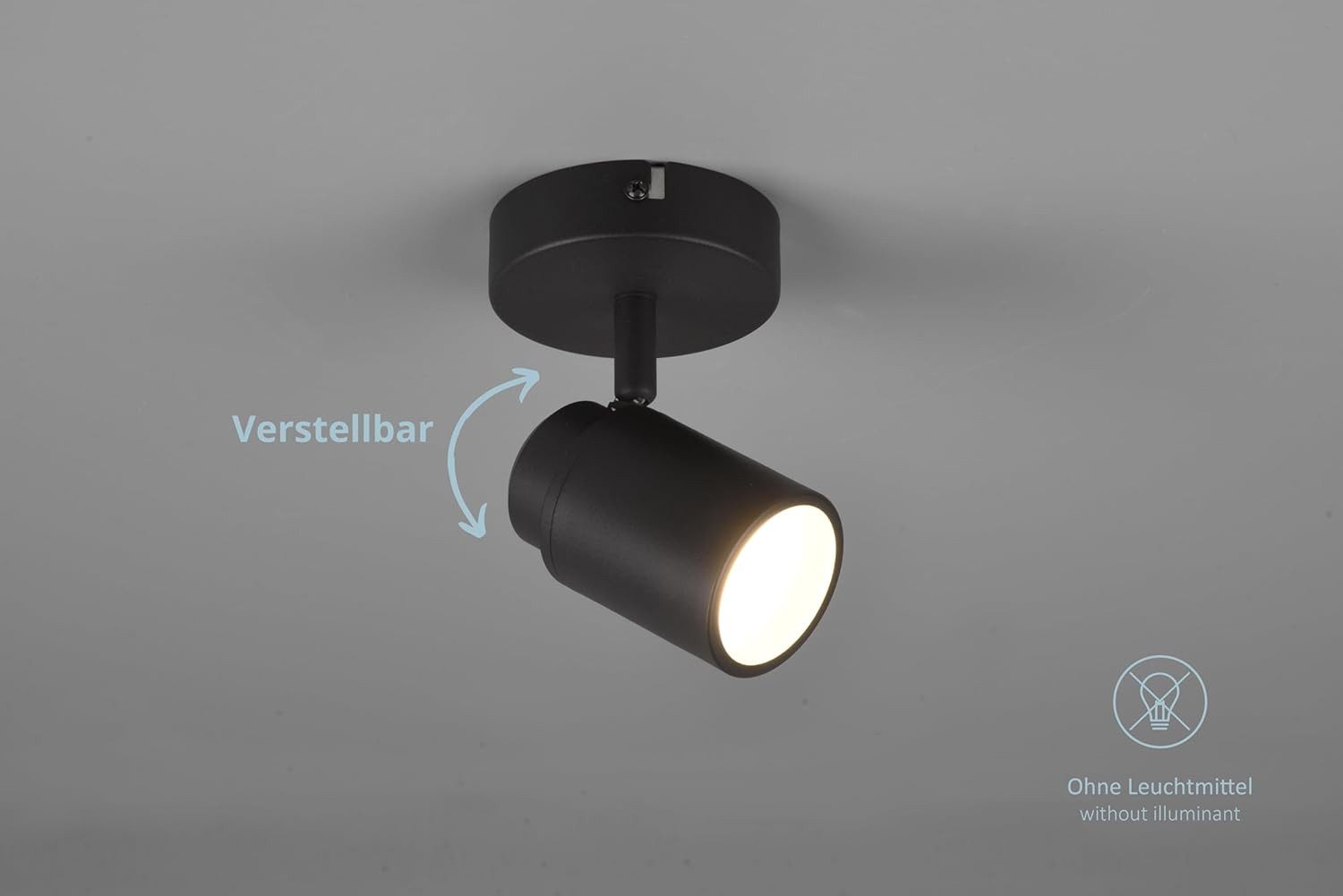 lightling Wandstrahler Angelika, ohne Leuchtmittel, Wand- und Deckenmontage, GU10, IP44 Spritzwasserschutz
