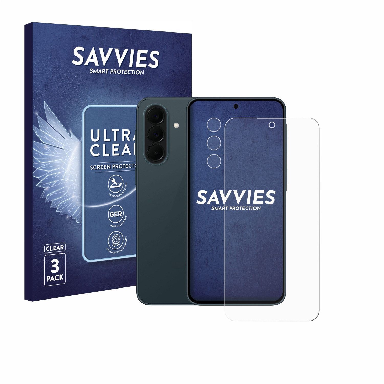 Savvies Displayschutzfolie Schutzfolie für Samsung Galaxy A37 5G (Display+Kamera), 6 Stück, Displayschutz Schutz Folie Klar Transparent