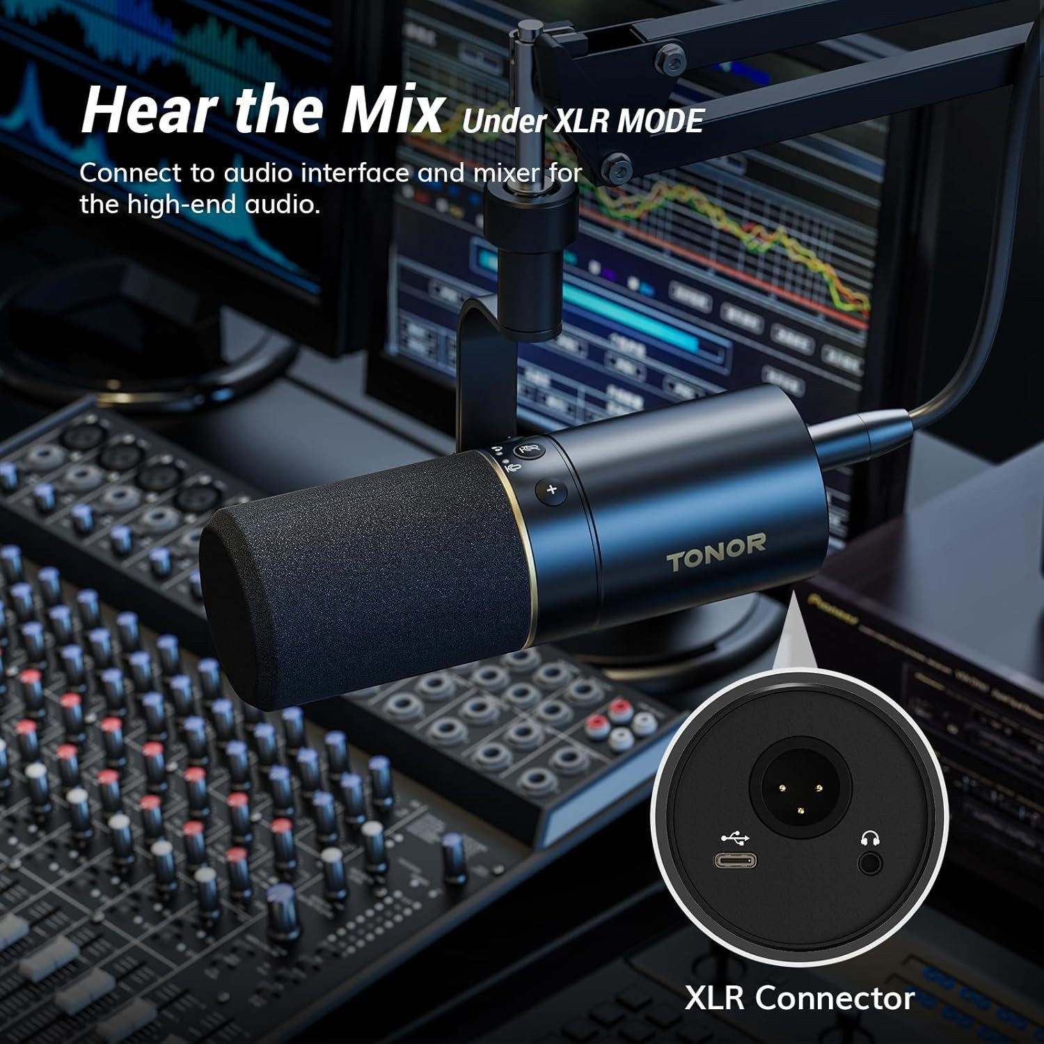 TONOR Mikrofon TONOR TD510+ Professionelles Gesangsmikrofon mit Mikrofonarm