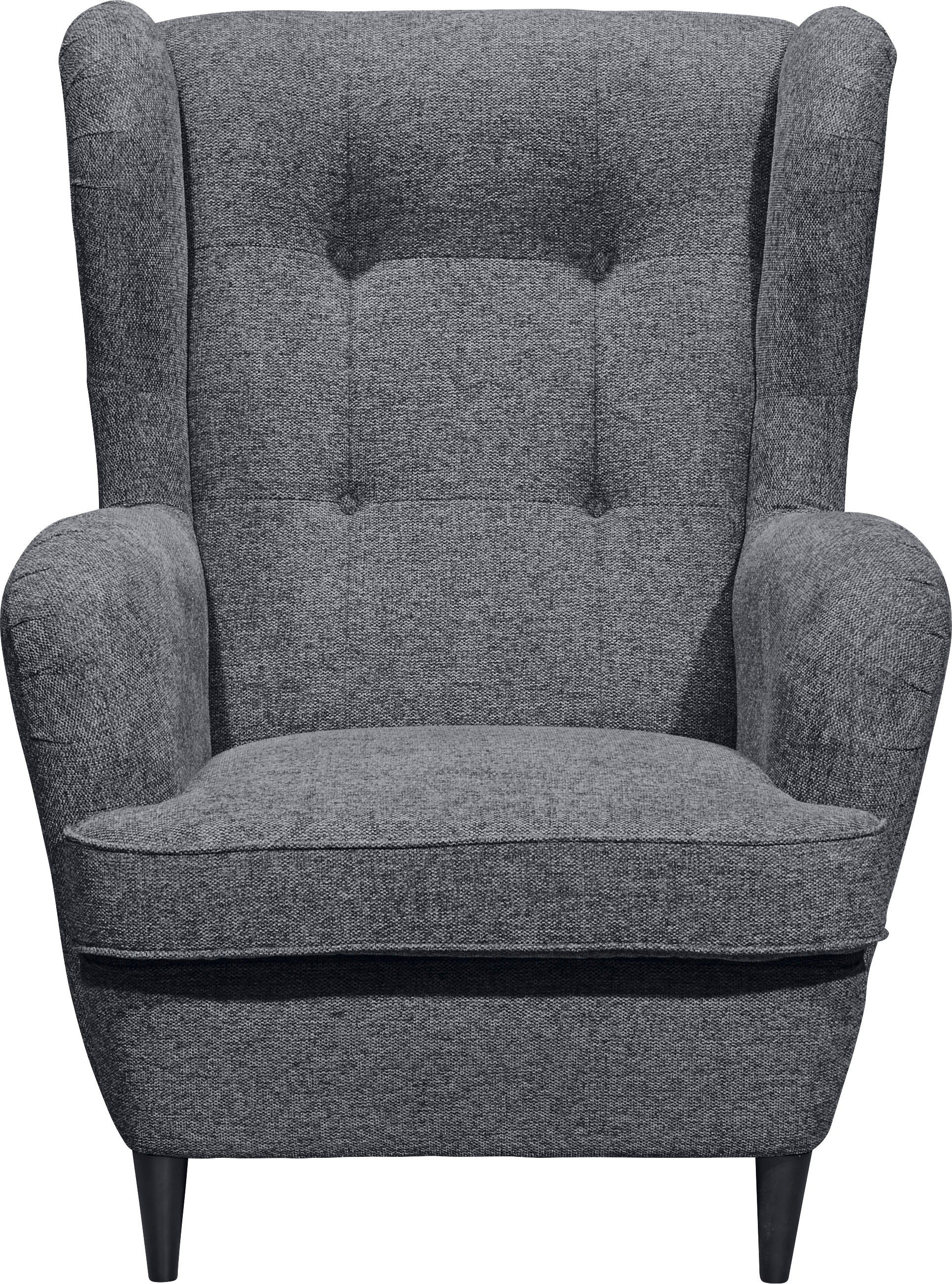 ED EXCITING DESIGN Ohrensessel Oskar, mit Massivholzfüßen