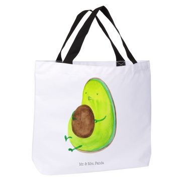 Mr. & Mrs. Panda Shopper Avocado Pfeifen - Weiß - Geschenk, Vegan, dick sein, rund, Schultasch (1-tlg), Vielseitig nutzbar